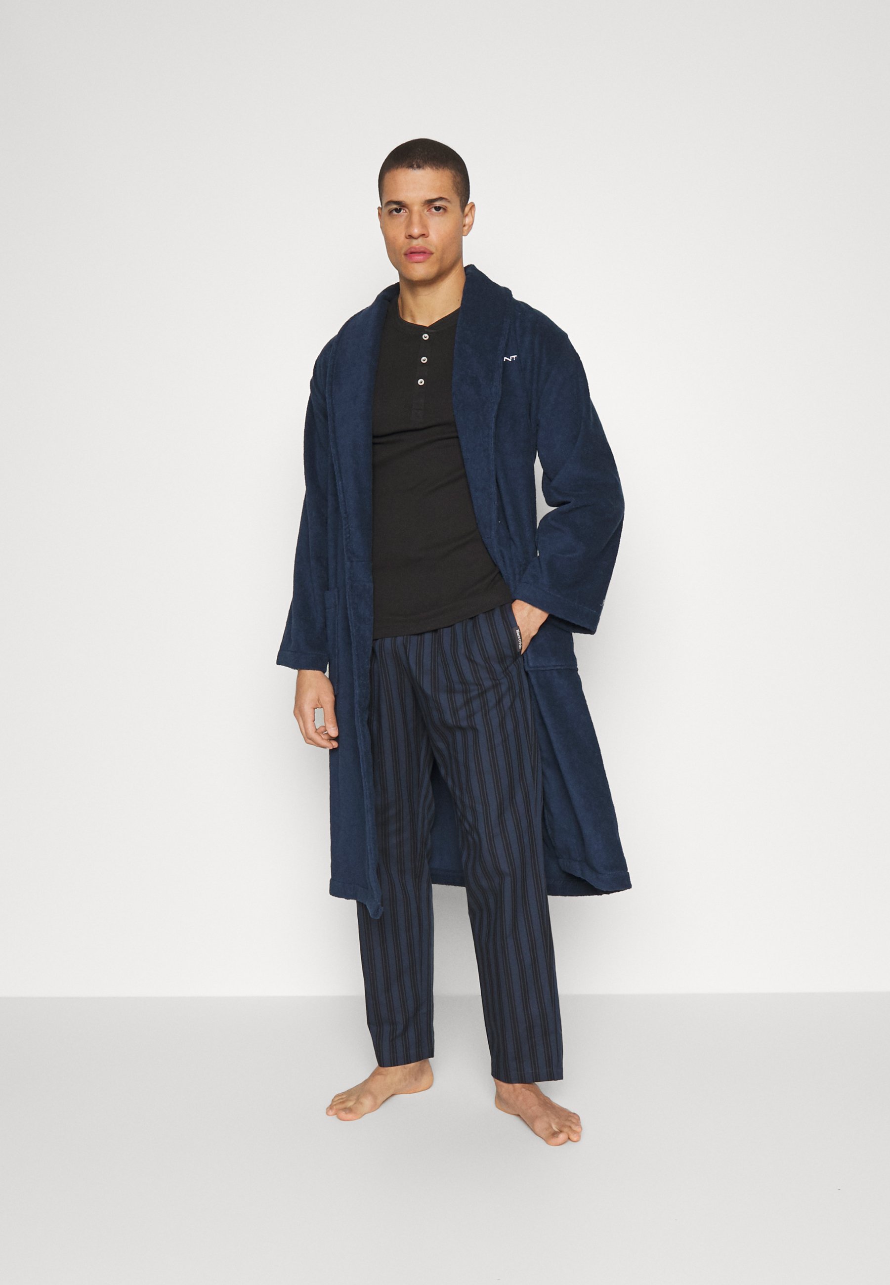 Levi's® LONG SLEEVE HENLEY - Pyjama top - black