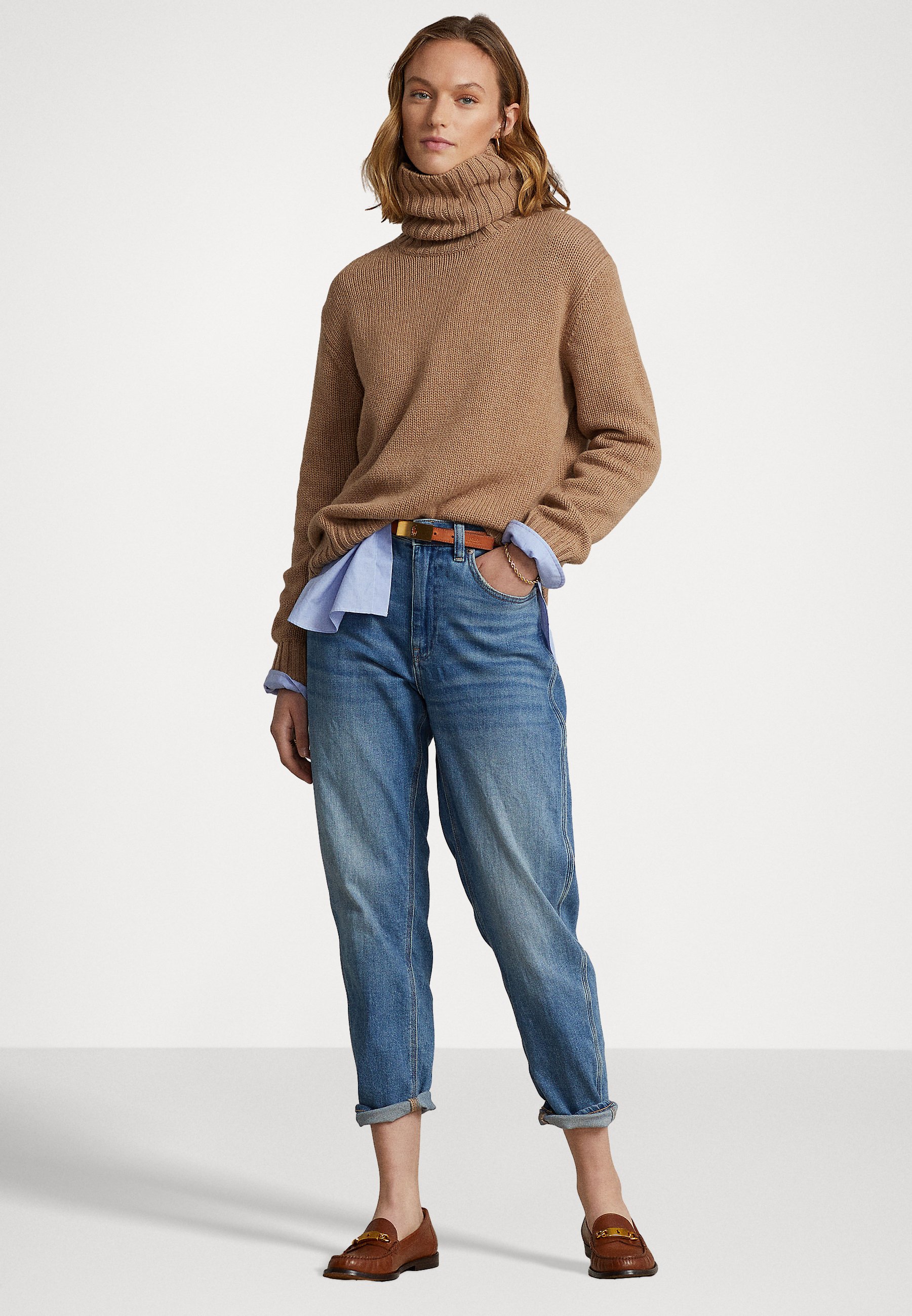 Polo Ralph Lauren CLASSIC LONG SLEEVE - Jumper - collection camel/camel