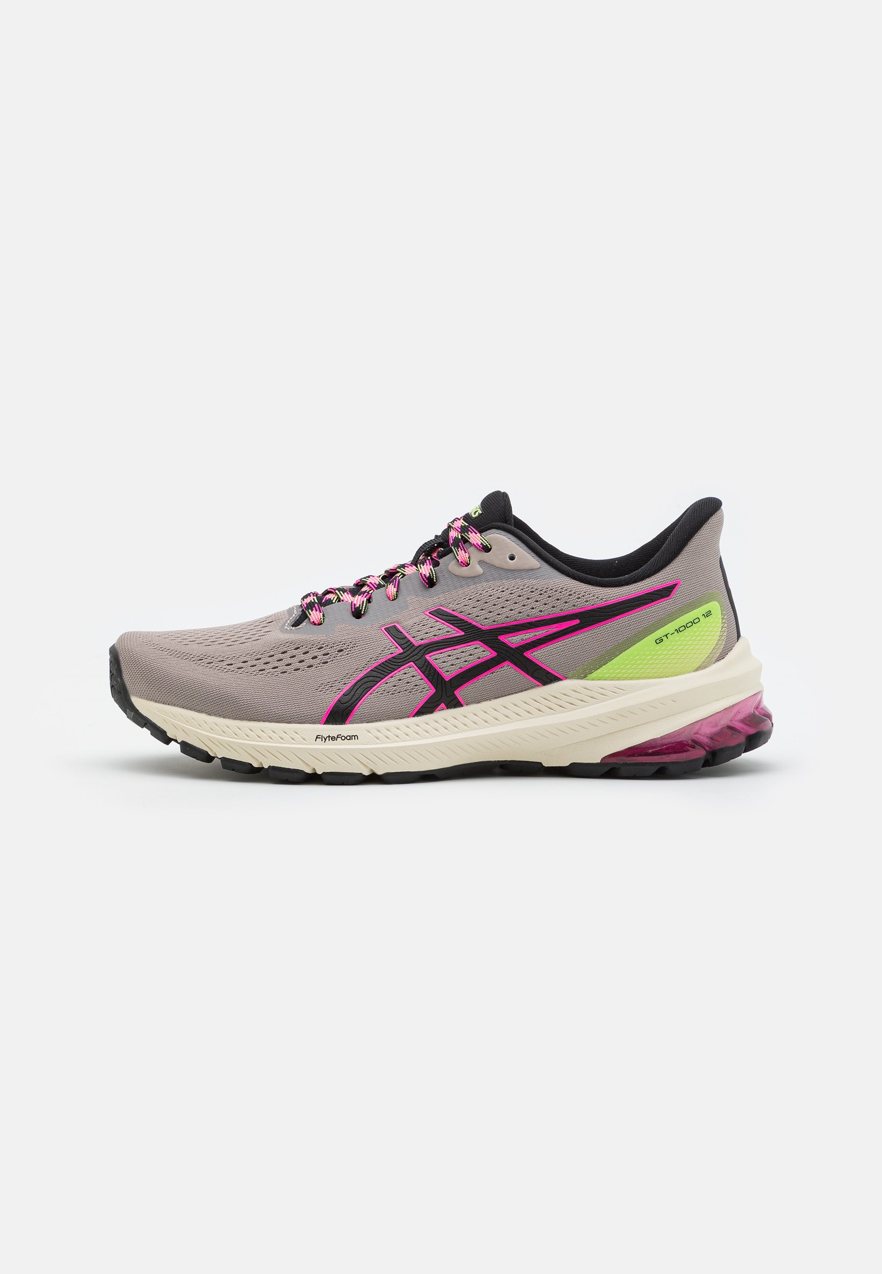 ASICS GT-1000 12 TR - Stabilty running shoes - nature bathing/lime green/taupe