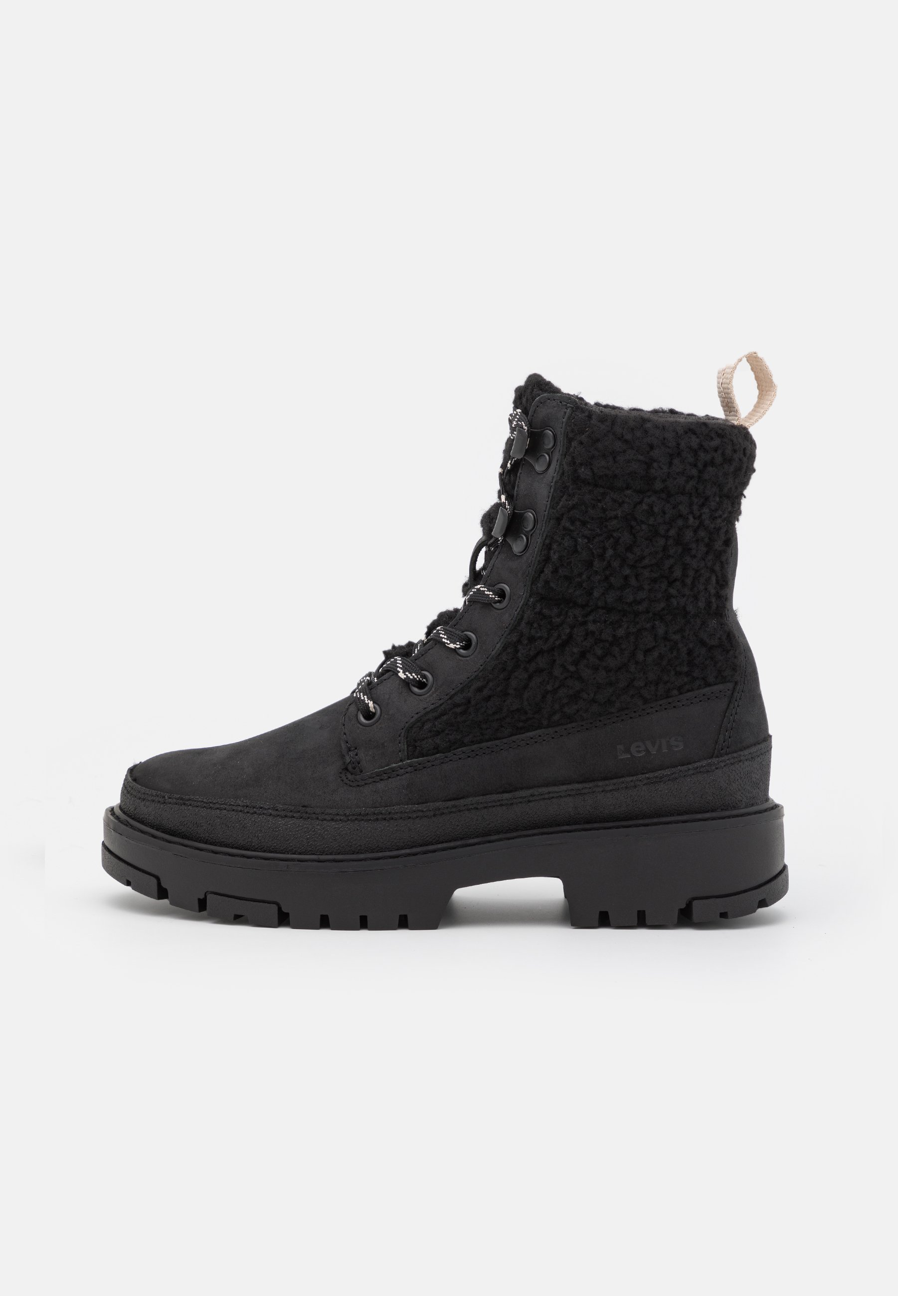 Levi's® SOLVI QUILTED - Lace-up ankle boots - full black/black