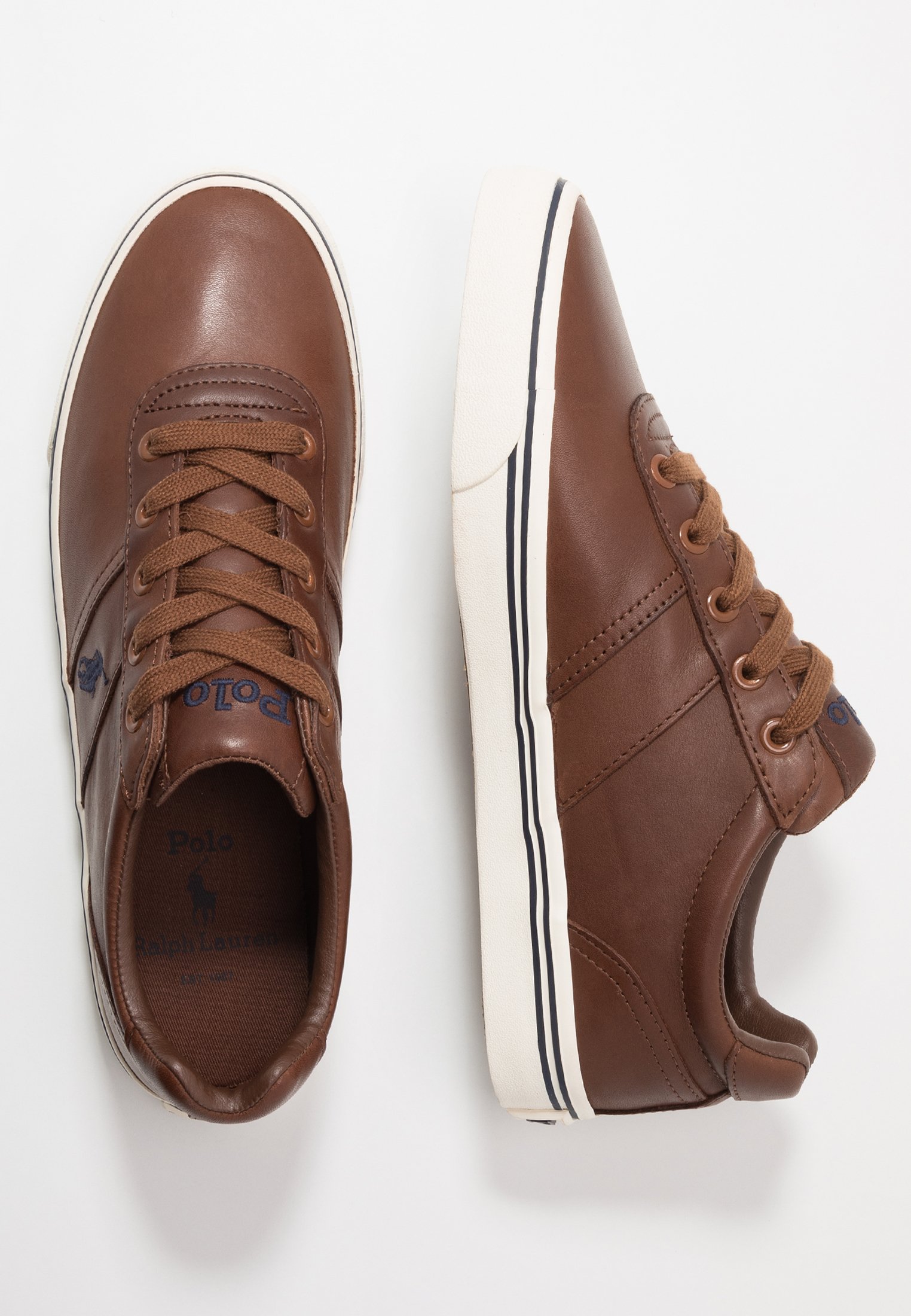 Polo Ralph Lauren HANFORD LEATHER SNEAKER - Trainers - tan