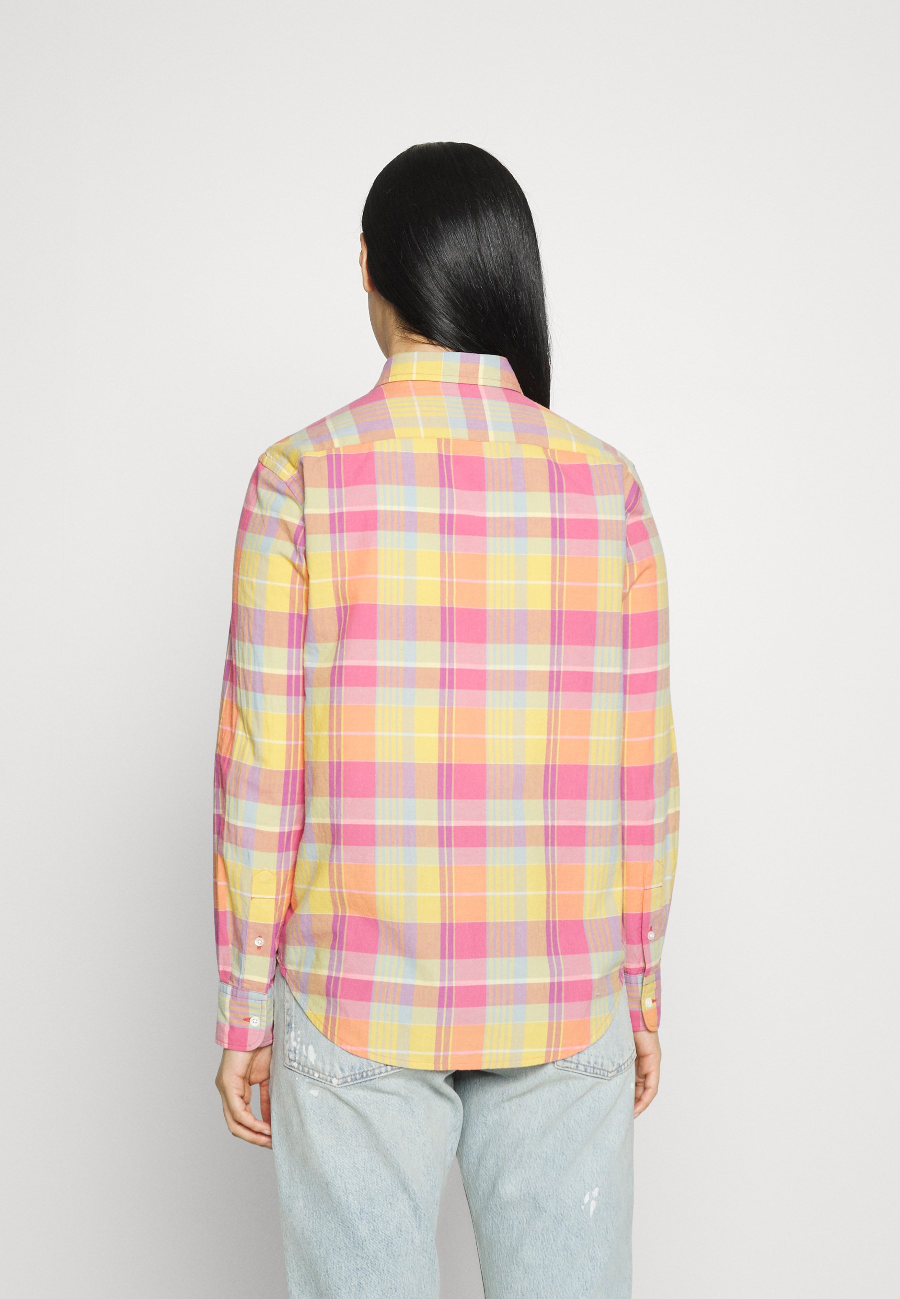 Polo Ralph Lauren RELAXED LONG SLEEVE SHIRT - Shirt - pink/yellow/multi-coloured