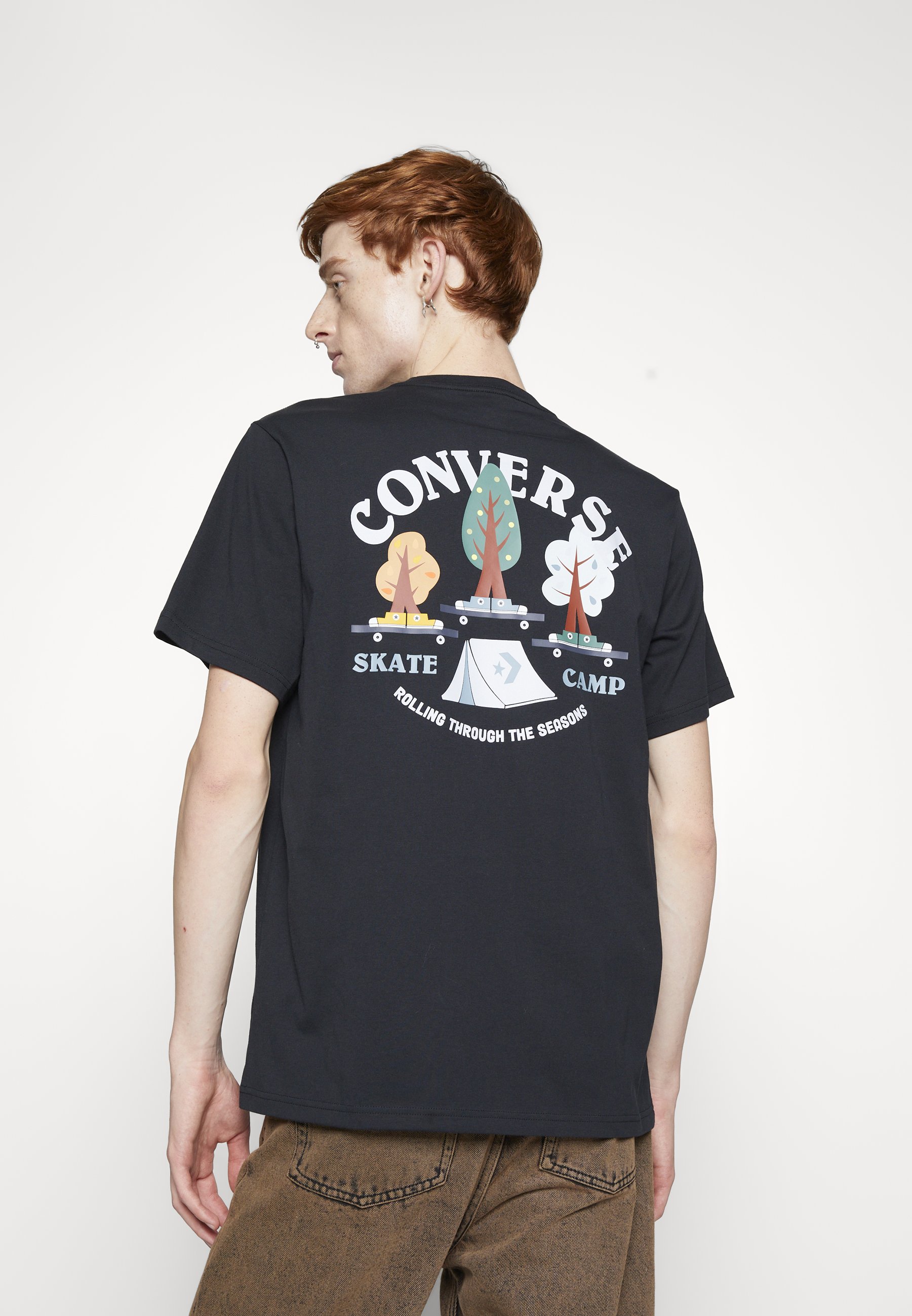 Converse SCENERY GRAPHIC TEE UNISEX - Print T-shirt - black