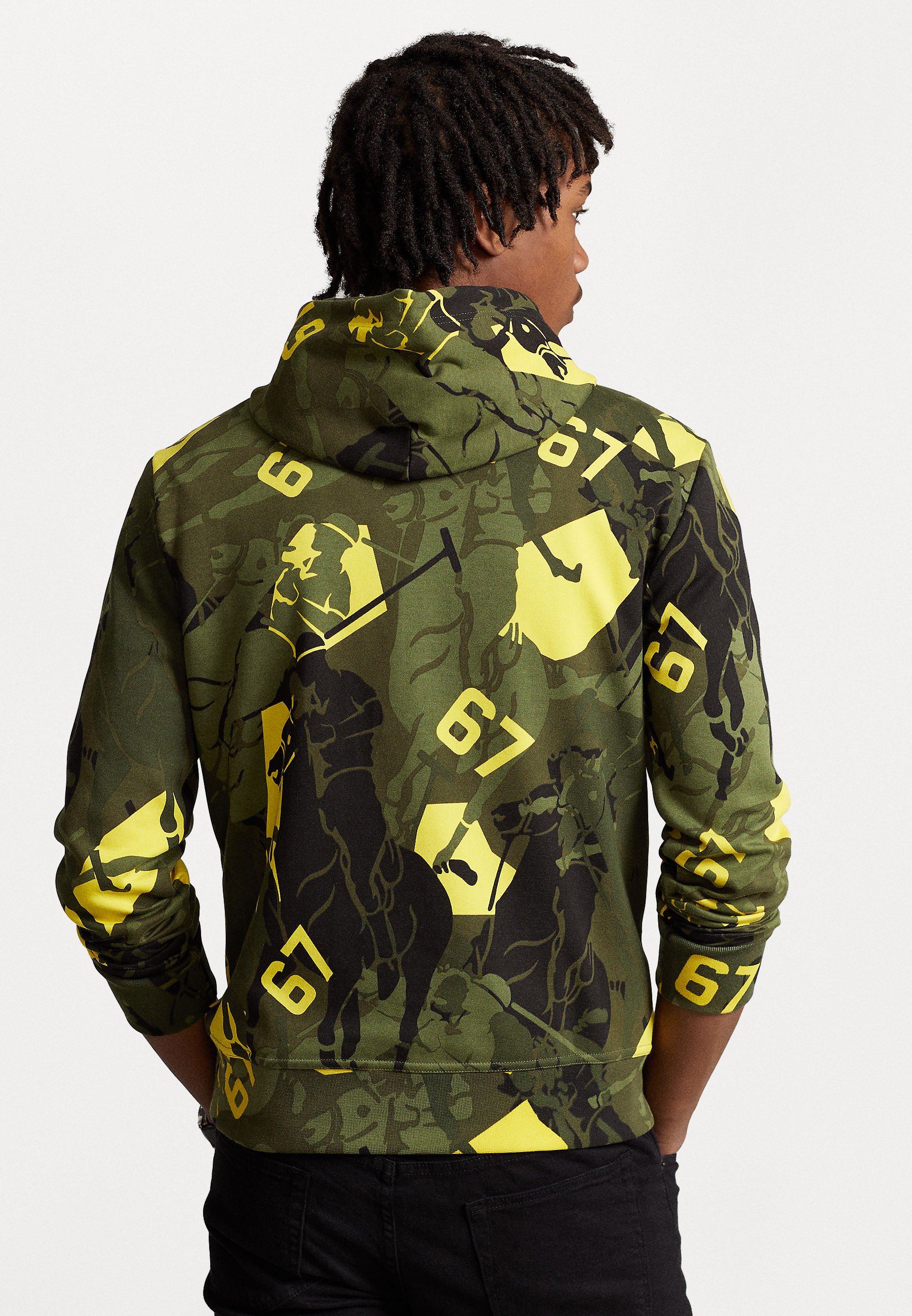 Polo Ralph Lauren LOGO POLO PONY CAMO DOUBLE-KNIT HOODIE - Sweatshirt - green