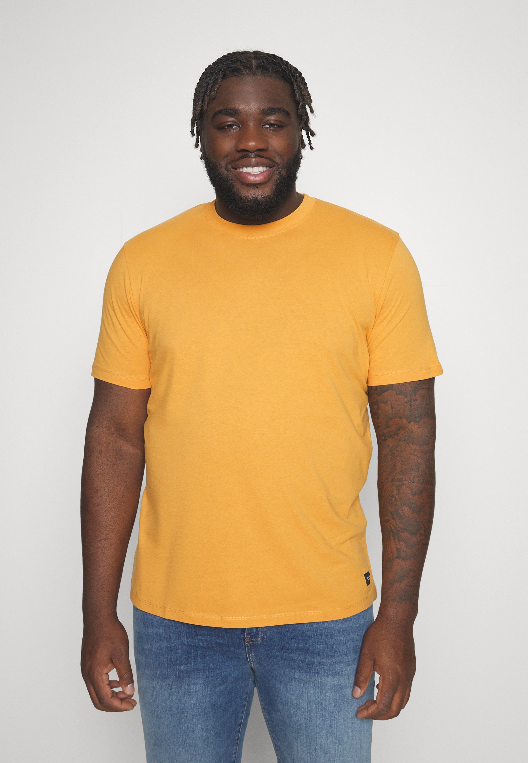 Jack &Jones JJENOA TEE RELAXED CREWNECK 3 PACK - Basic T-shirt - nugget/deep lake/bluing/brown