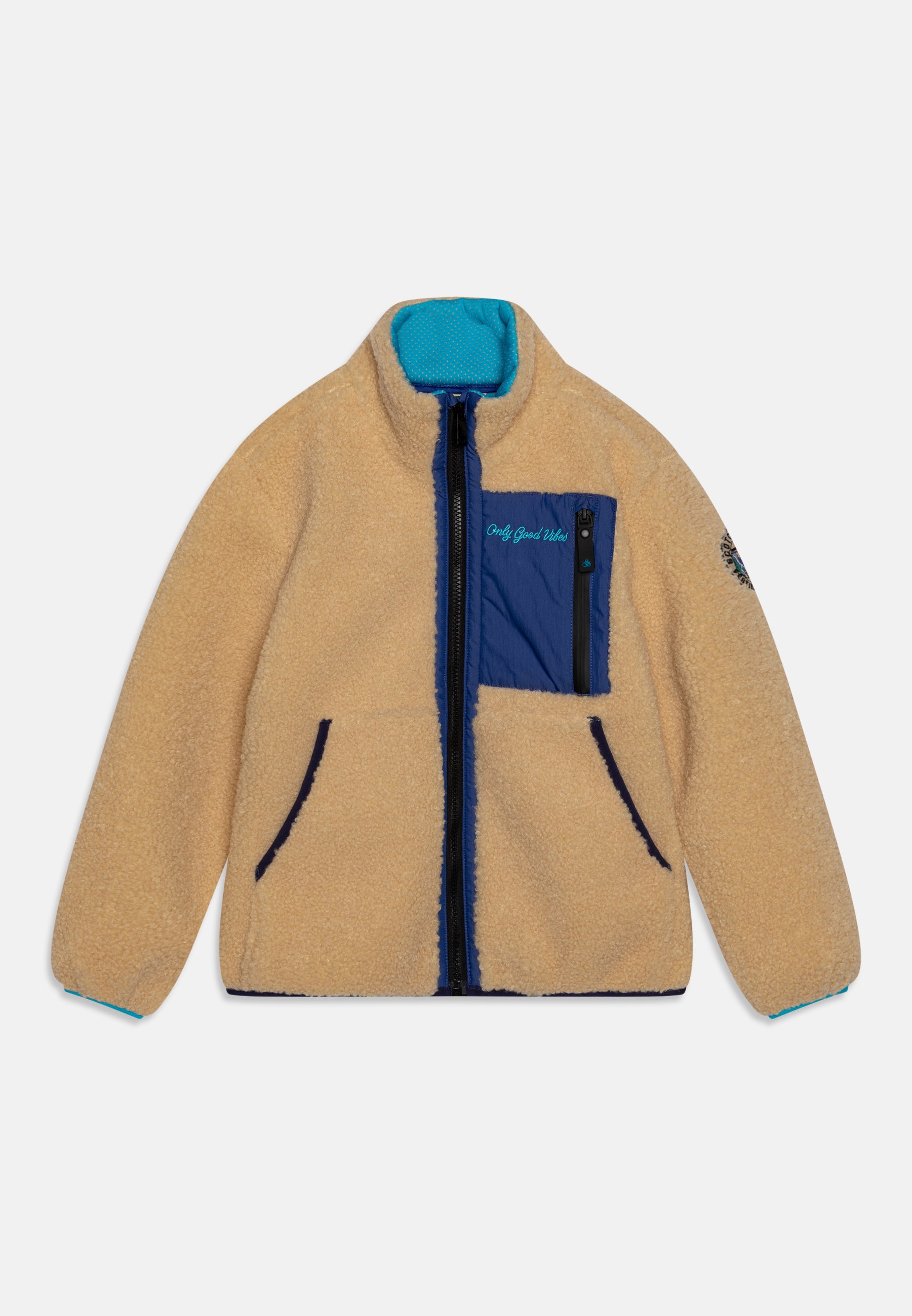 Scotch & Soda CONTRAST DETAIL ZIP THROUGH - Fleece jacket - ecru/off-white