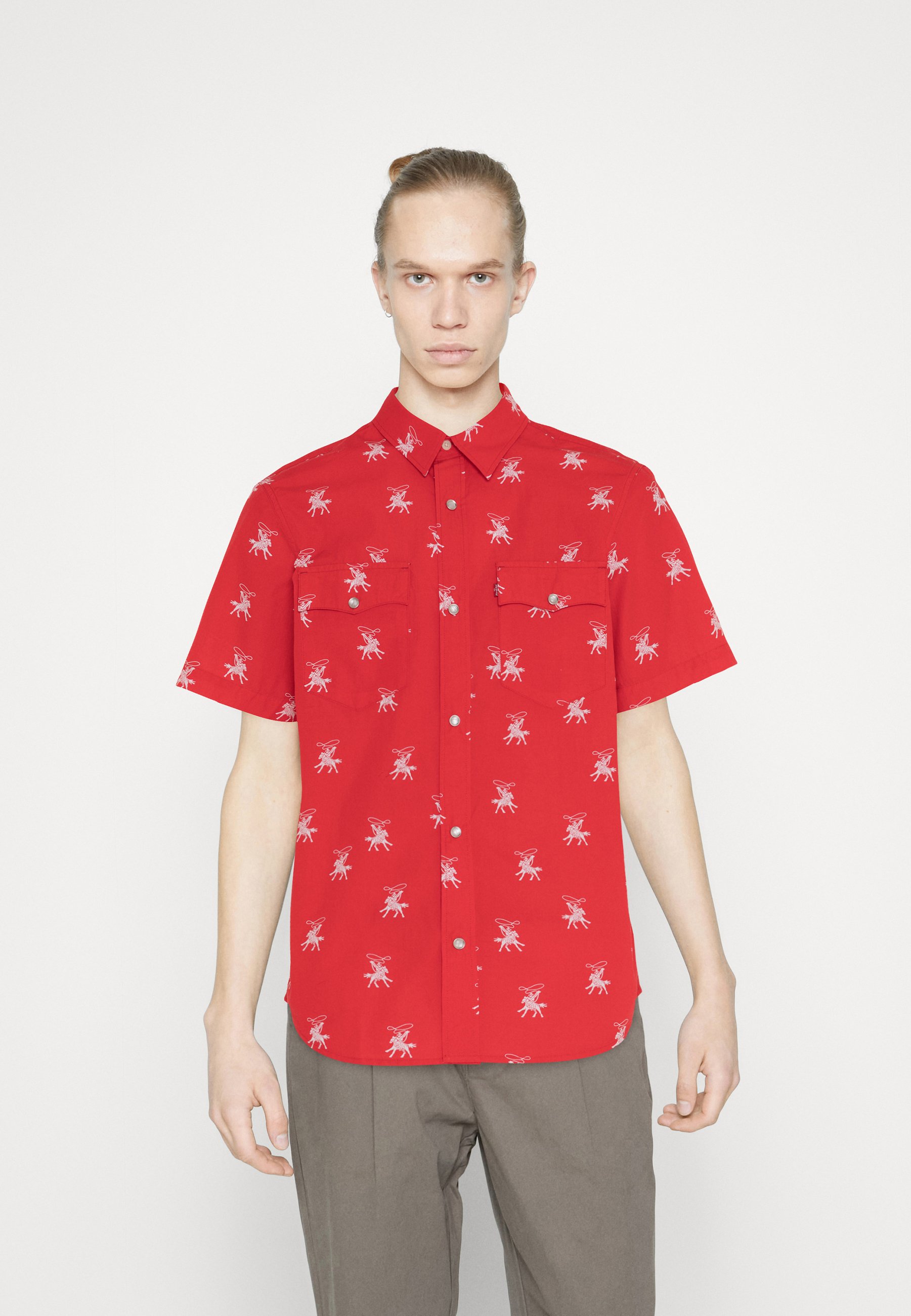 Levi's® RELAXED FIT WESTERN - Shirt - red