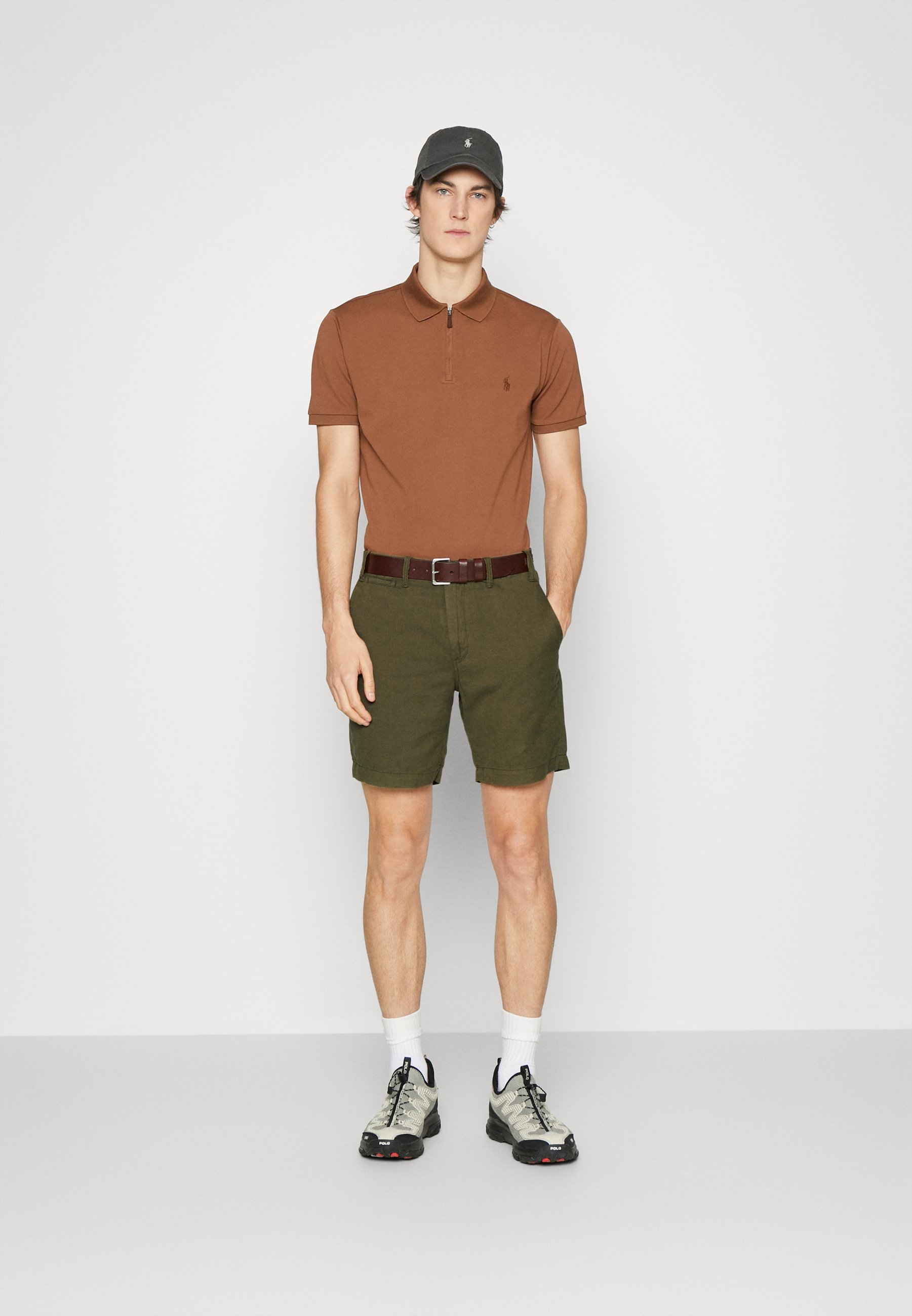 Polo Ralph Lauren STRAIGHT FIT LINEN-COTTON SHORT - Shorts - canopy olive/green