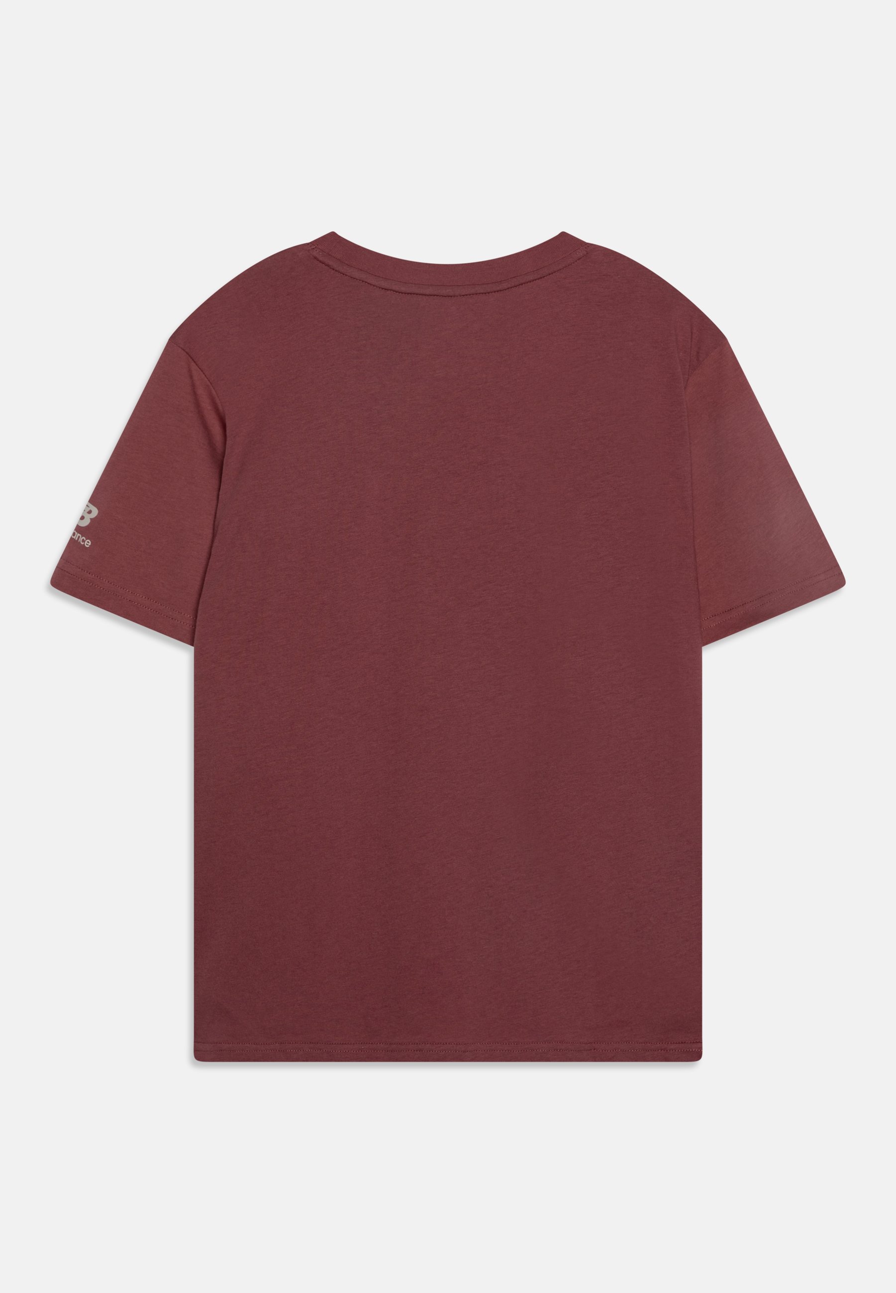 NB ESSENTIALS VARSITY  - Print T-shirt - washed burgundy/bordeaux