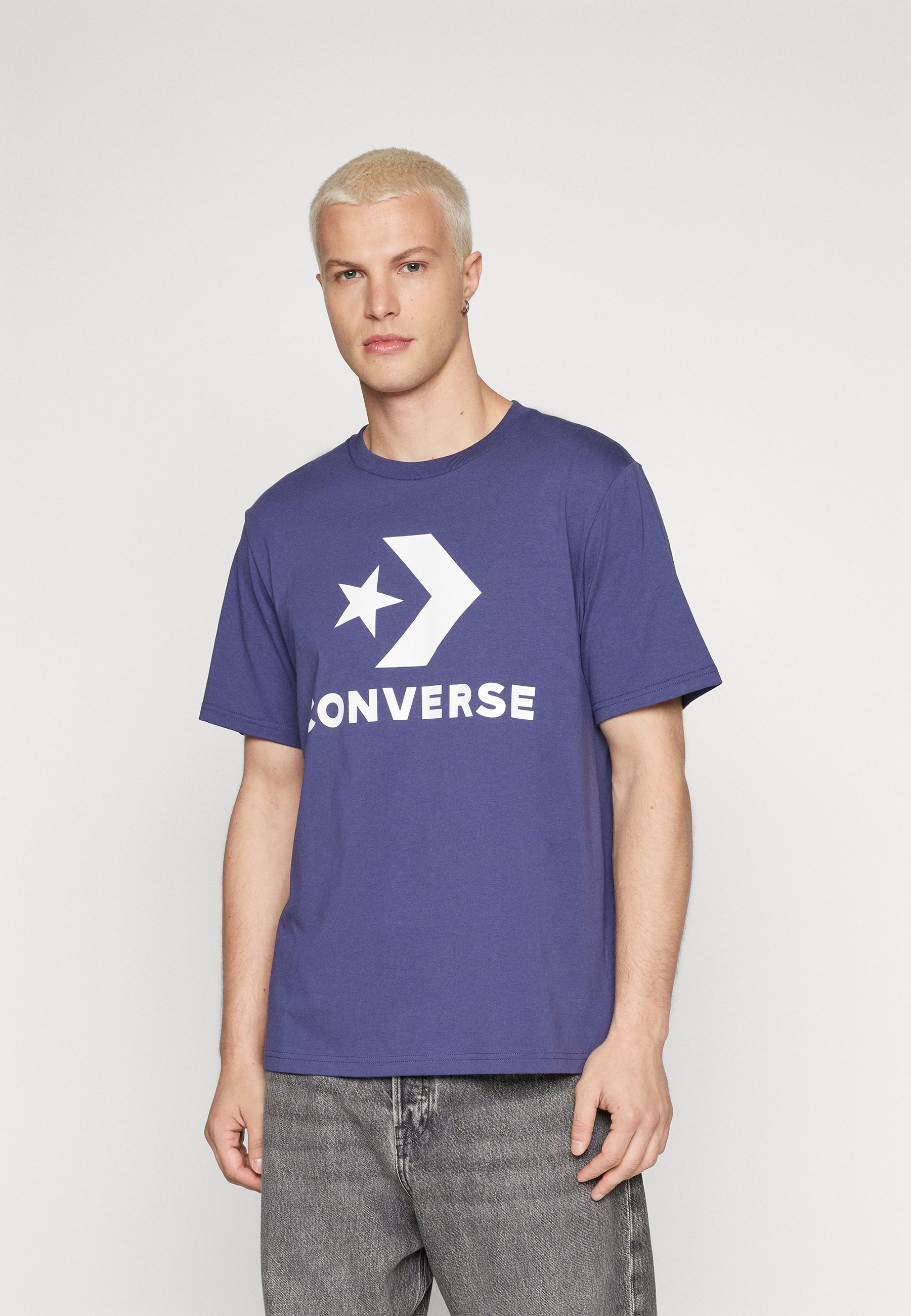 Converse STANDARD FIT TEE UNISEX - Print T-shirt - uncharted waters/blue-grey