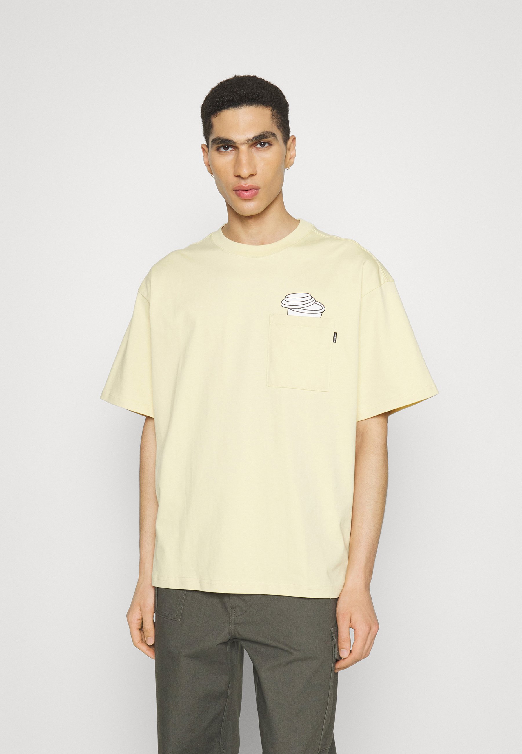 Converse SKATEBOARD POCKET TEE - Print T-shirt - open sesame/beige