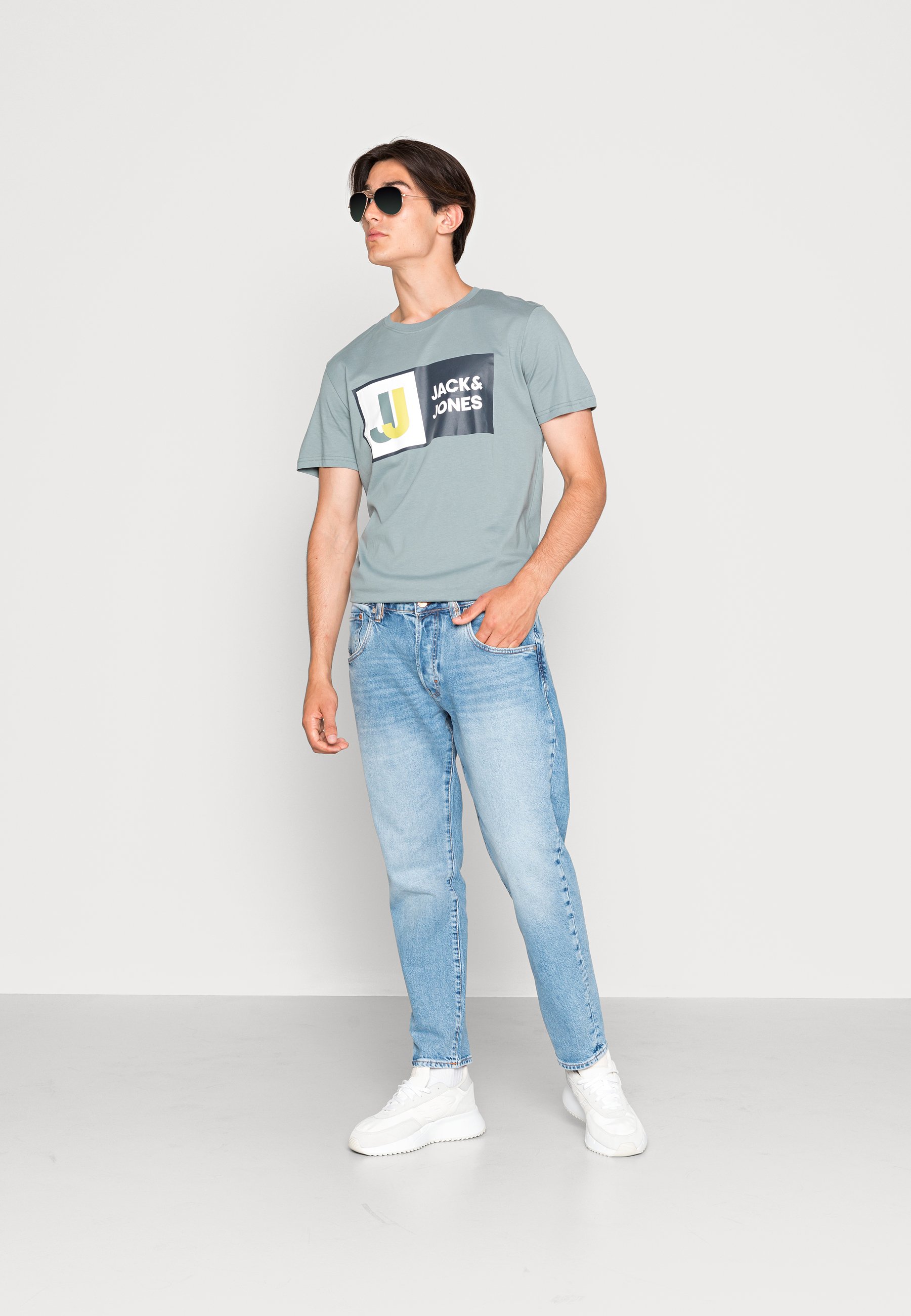 Jack &Jones JJIFRANK JJLEEN  - Jeans Tapered Fit - blue/light-blue denim