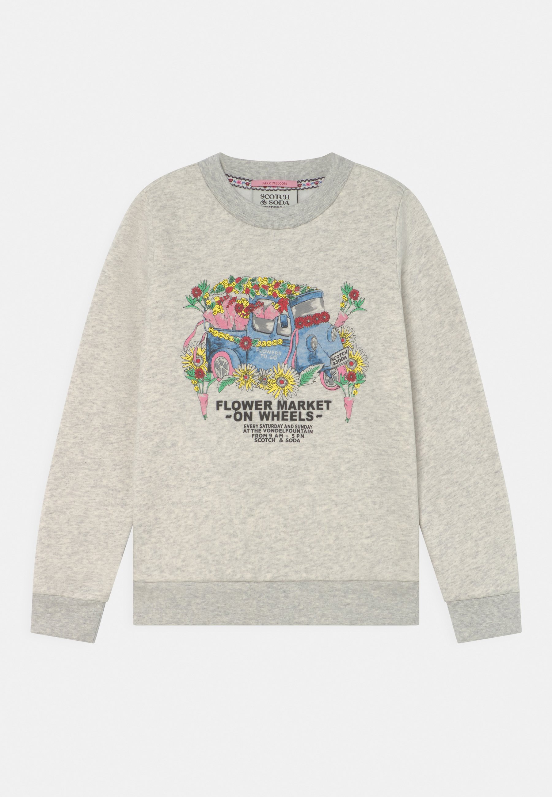Scotch & Soda REGULAR-FIT ARTWORK - Sweatshirt - ecru melange/off-white