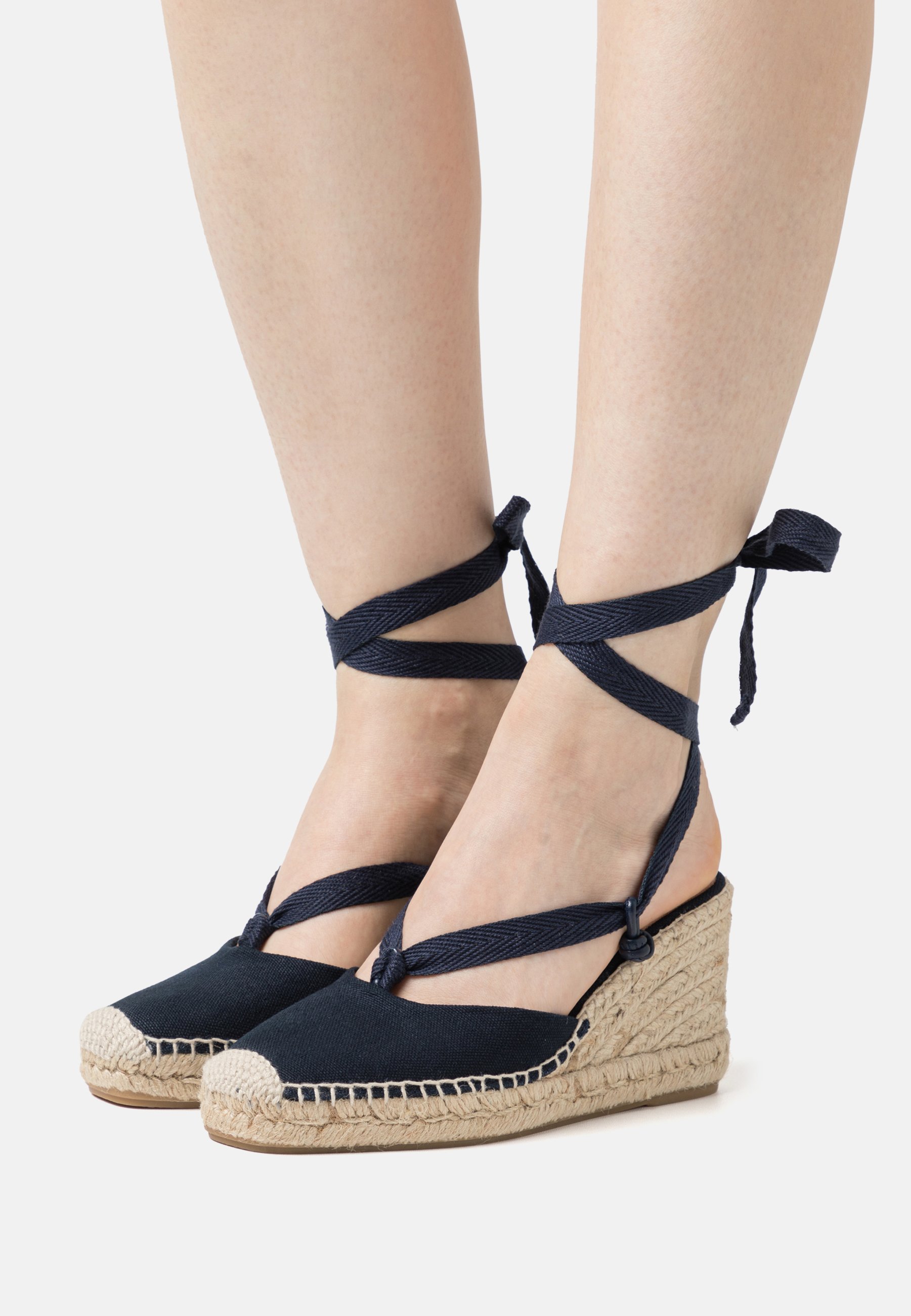 Polo Ralph Lauren WEDGE - Wedge sandals - navy/dark blue