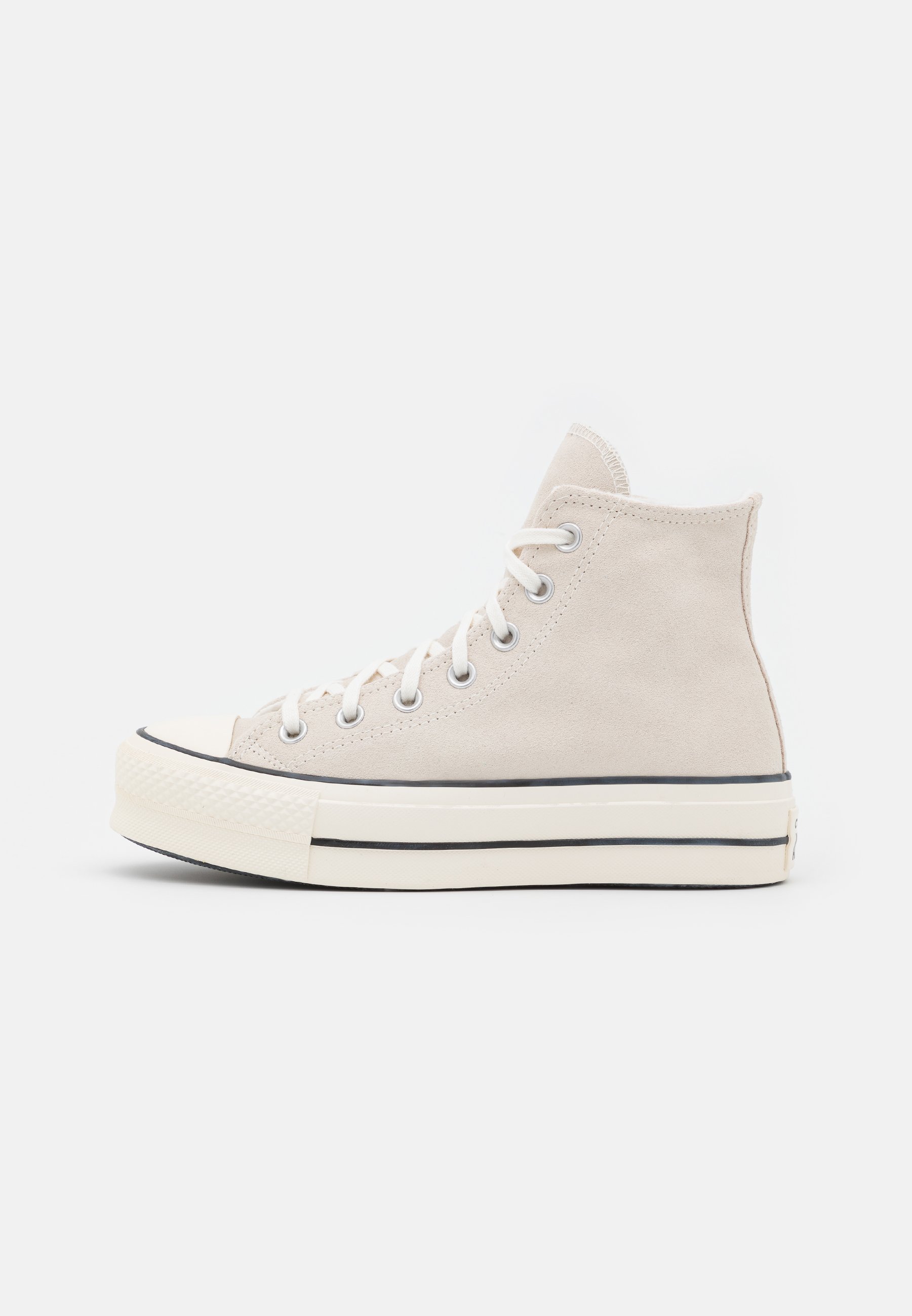 Converse CHUCK TAYLOR ALL STAR LINED PLATFORM - High-top trainers - egret/black/beige