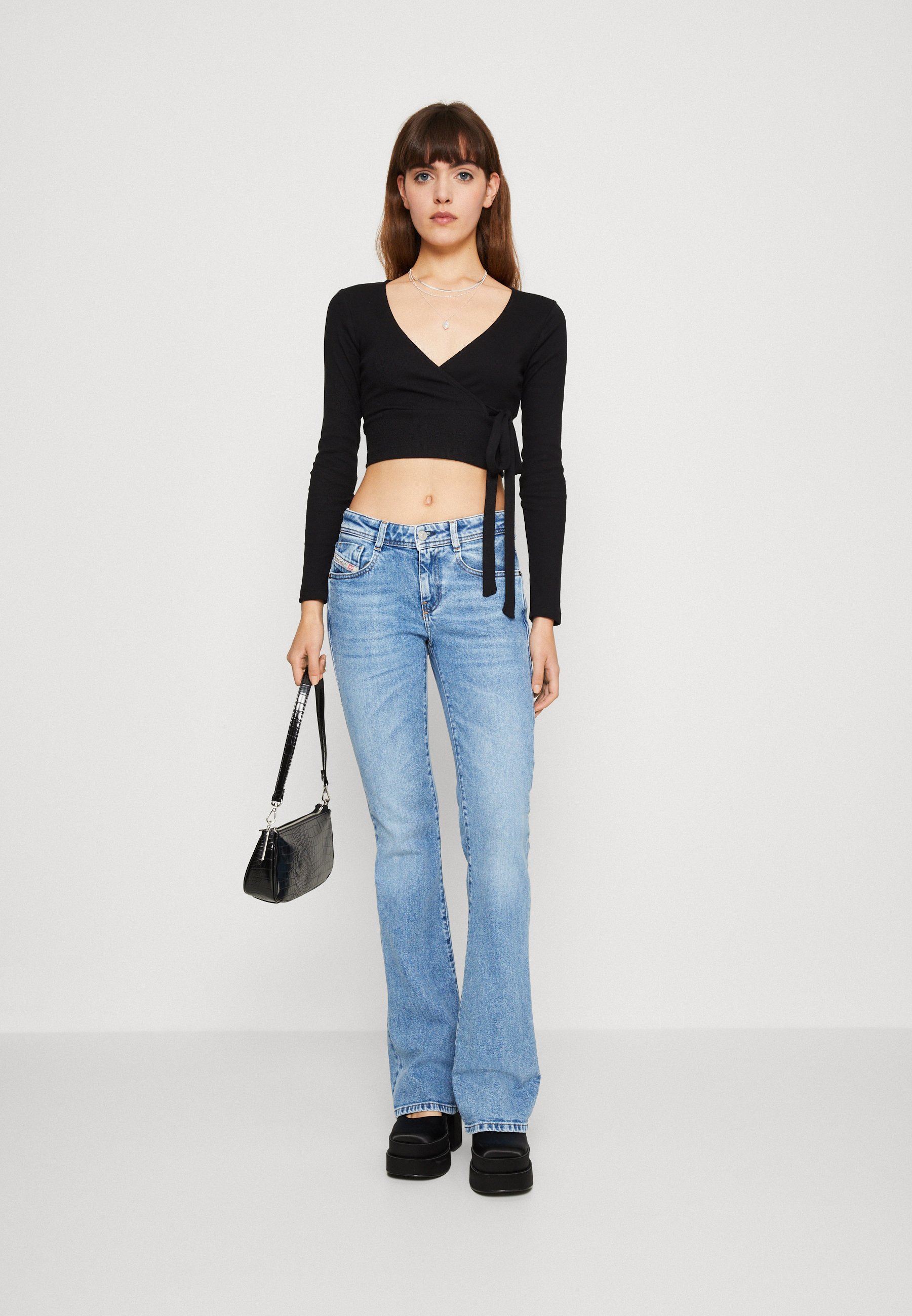 Diesel 1969 EBBEY - Flared Jeans - denim/blue denim