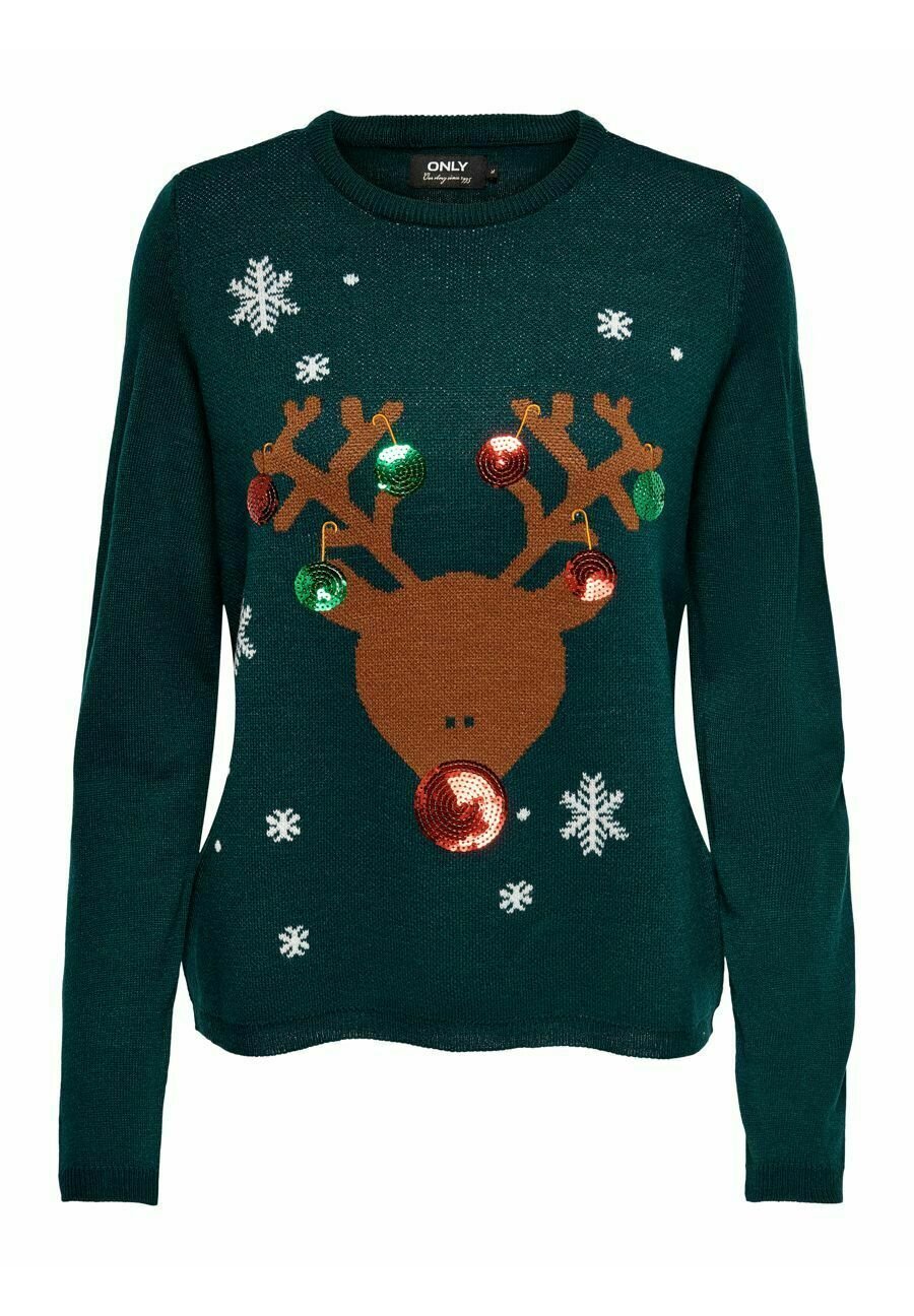 ONLY ONLXMAS EXCLUSIVE REIND  - Jumper - green gables/green