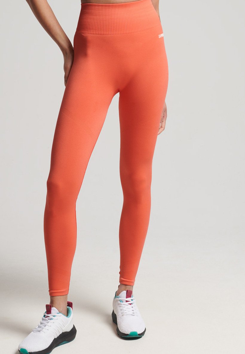 Superdry CORE SEAMLESS TIGHT - Leggings - Trousers - hot coral/coral