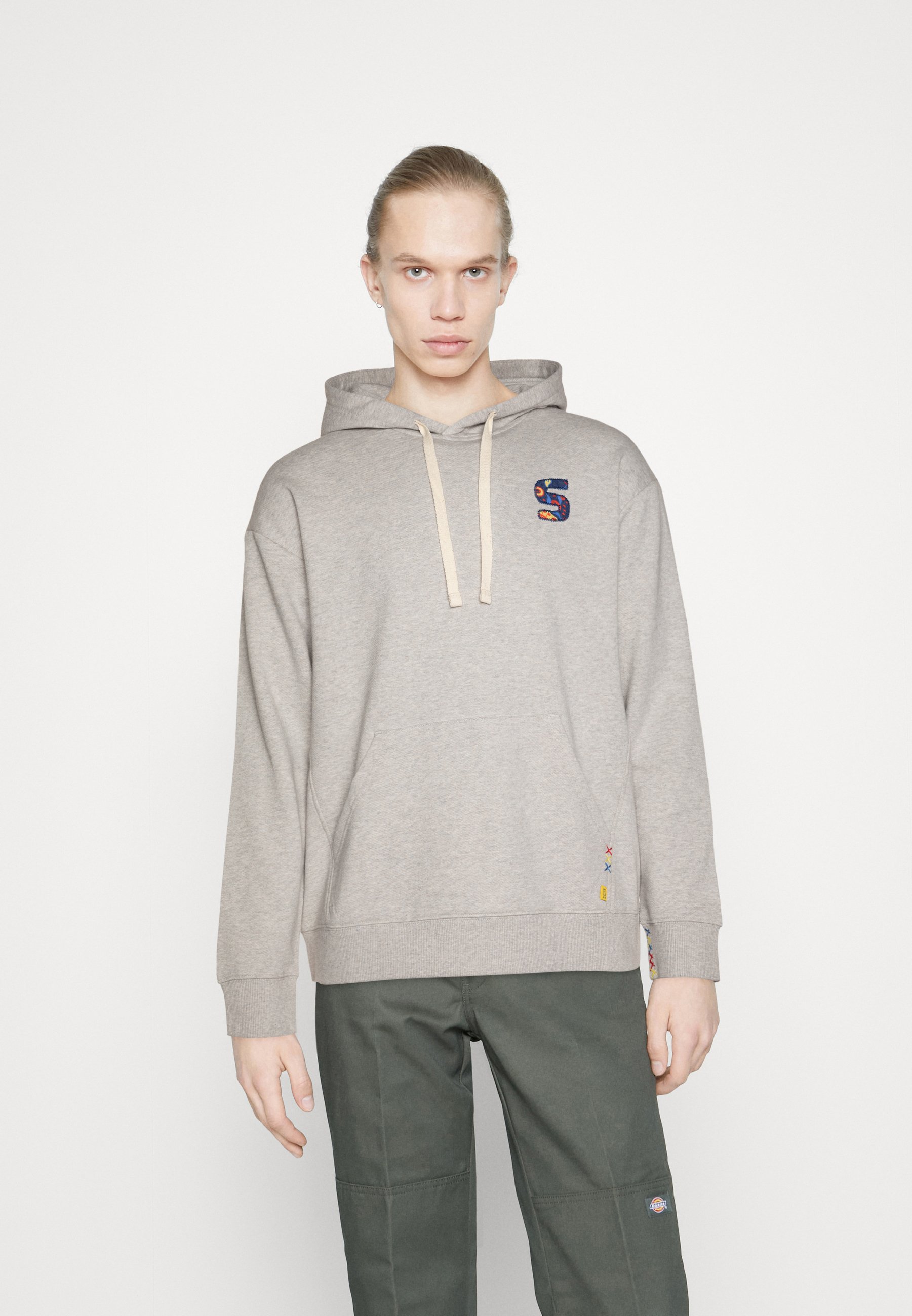 Scotch & Soda BANDANA APPLIQUE HOODIE - Sweatshirt - grey/mottled grey