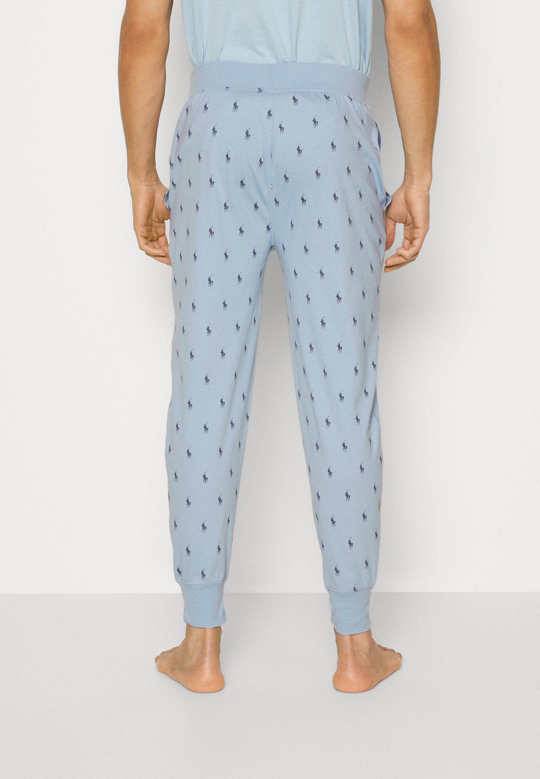 Polo Ralph Lauren ALL-OVER PONY COTTON JERSEY SLEEP JOGGER - Pyjama bottoms - estate blue/dark blue