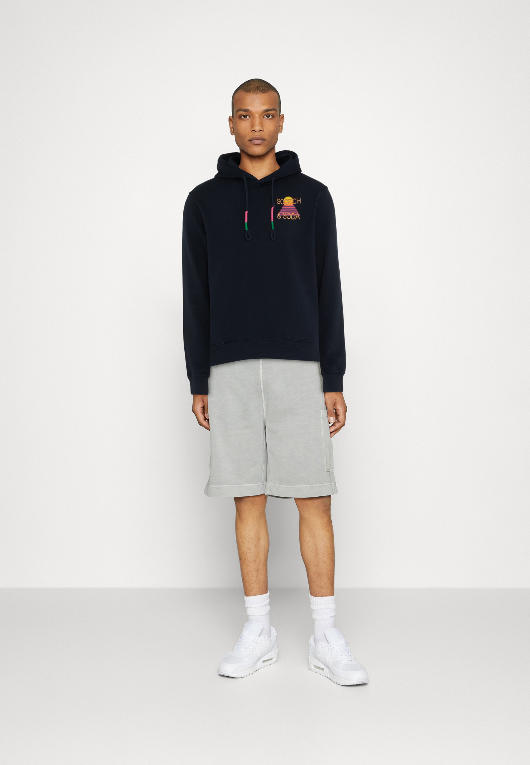 Scotch & Soda REGULAR FIT ARTWORK HOODIE - Sweatshirt - night/dark blue
