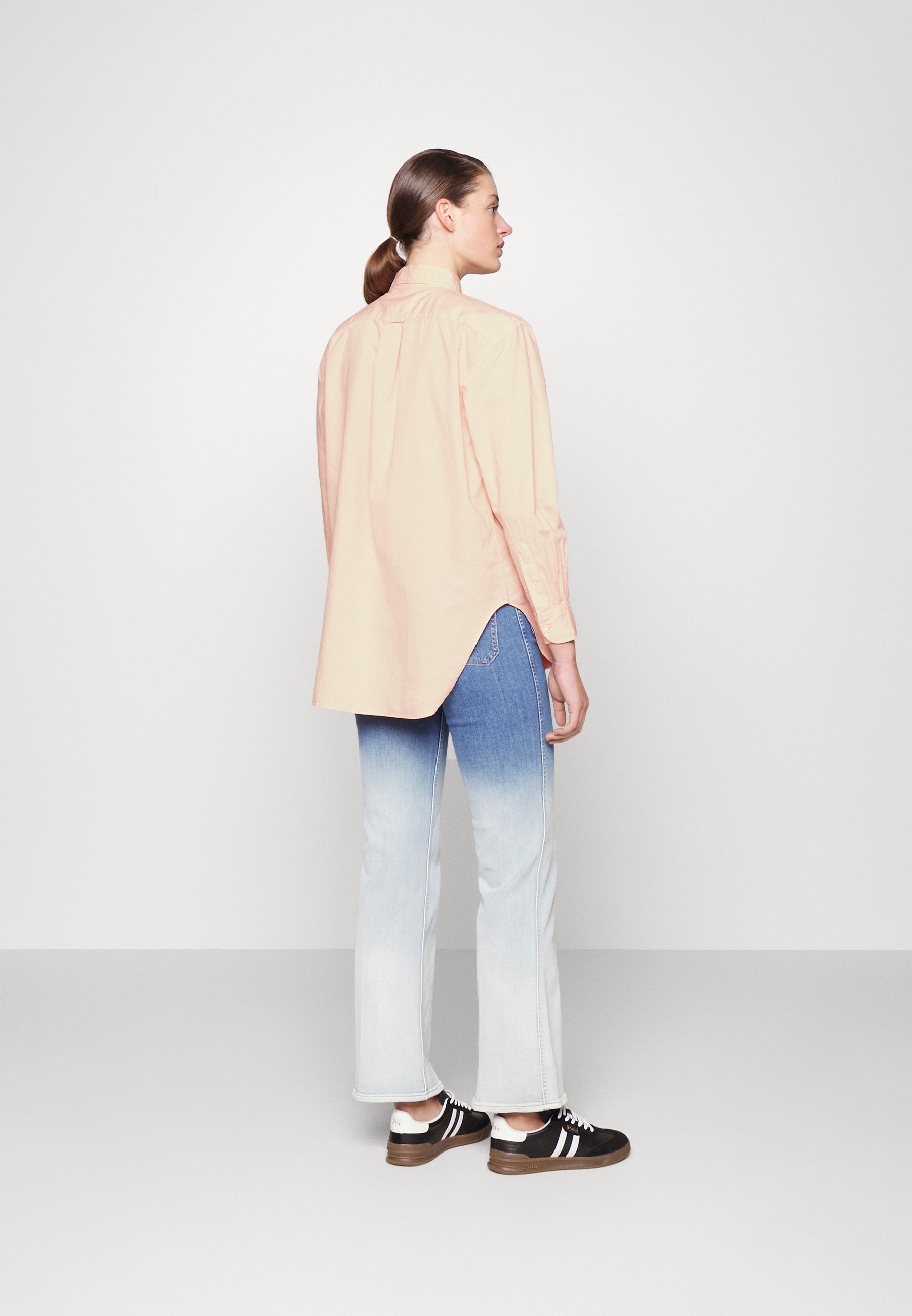 Polo Ralph Lauren LONG SLEEVE BUTTON FRONT SHIRT - Button-down blouse - rust/orange