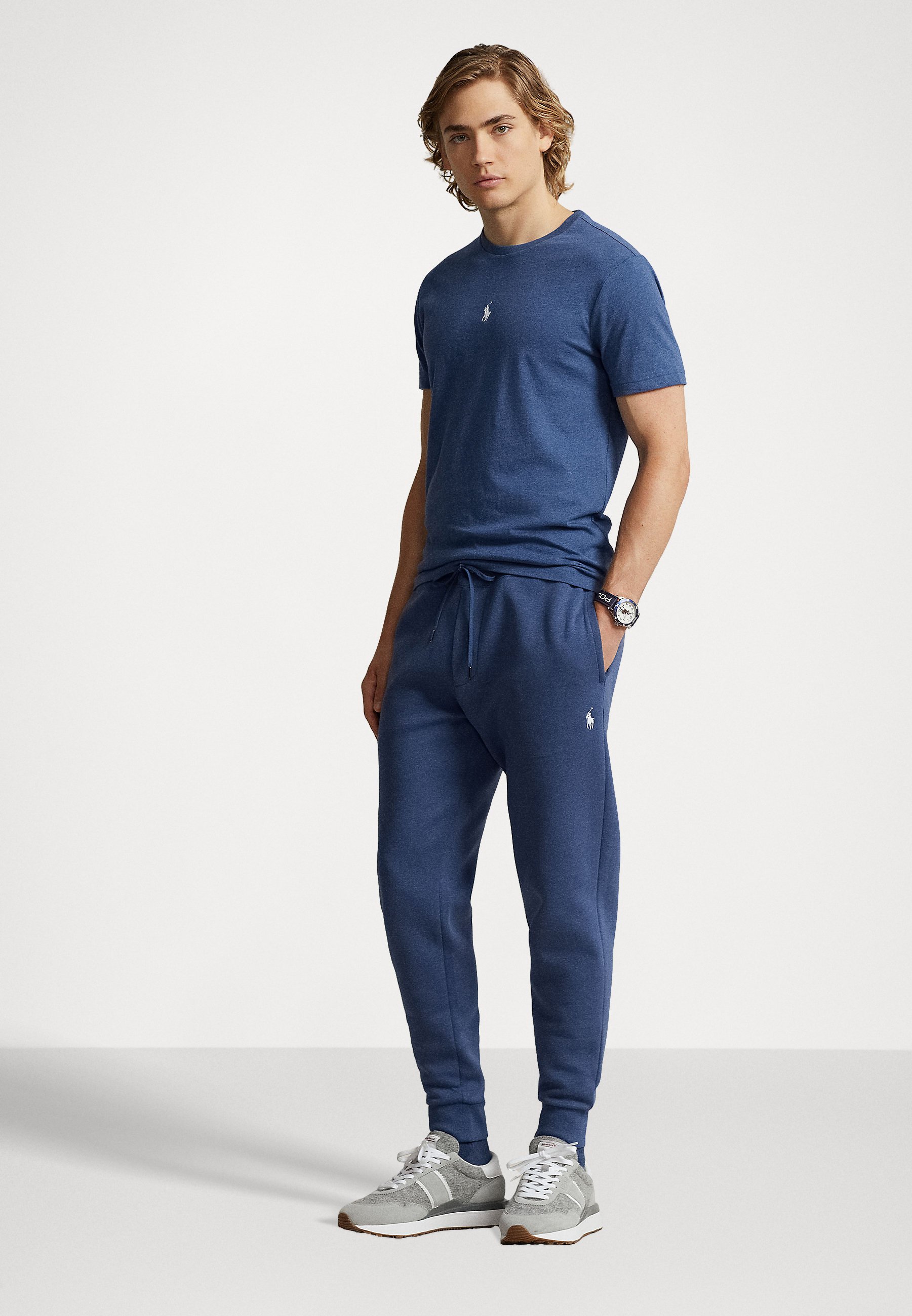 Polo Ralph Lauren SHORT SLEEVE - Basic T-shirt - derby blue heather/blue