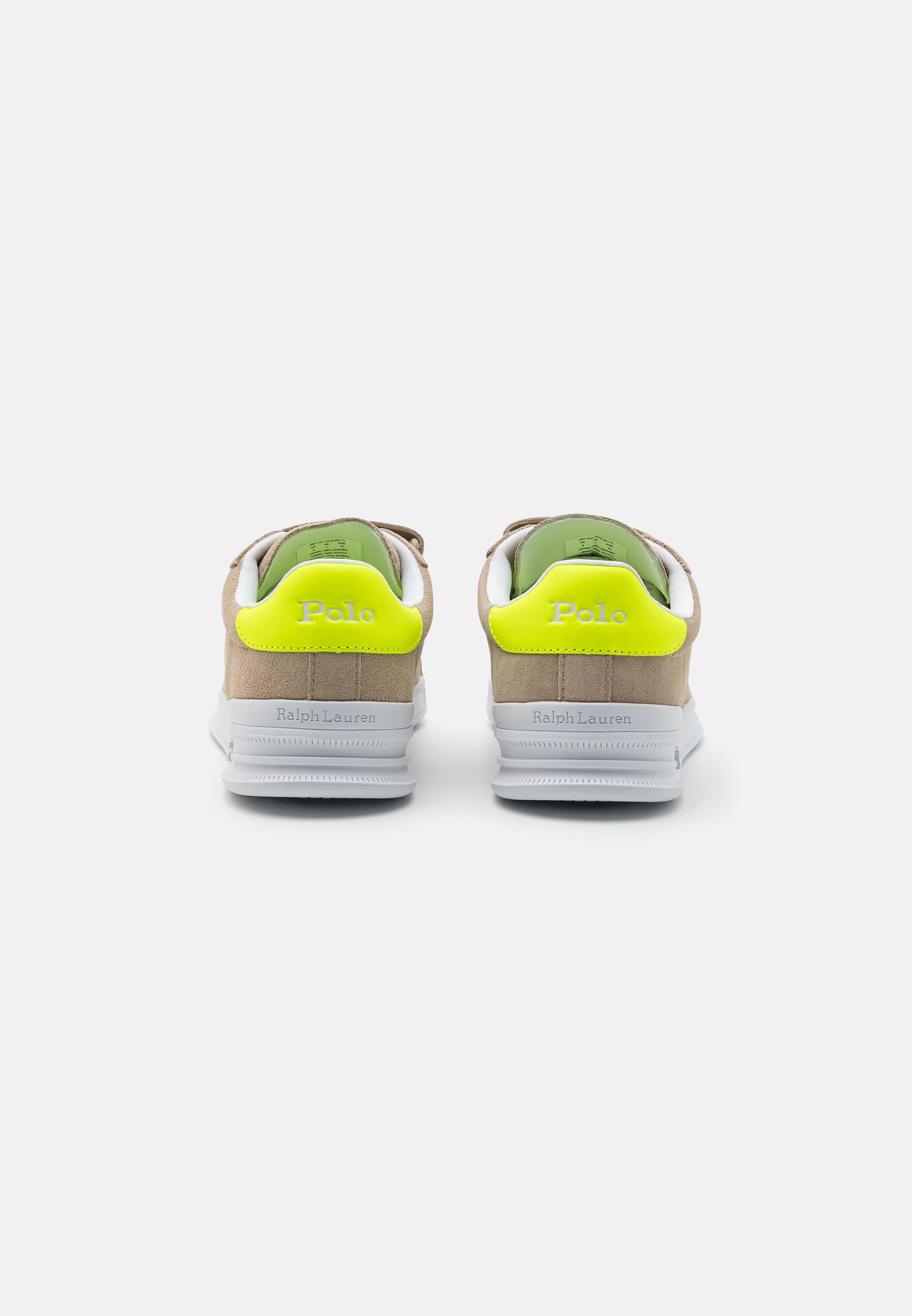 Polo Ralph Lauren LACE UNISEX - Trainers - milkshake/safety yellow/beige