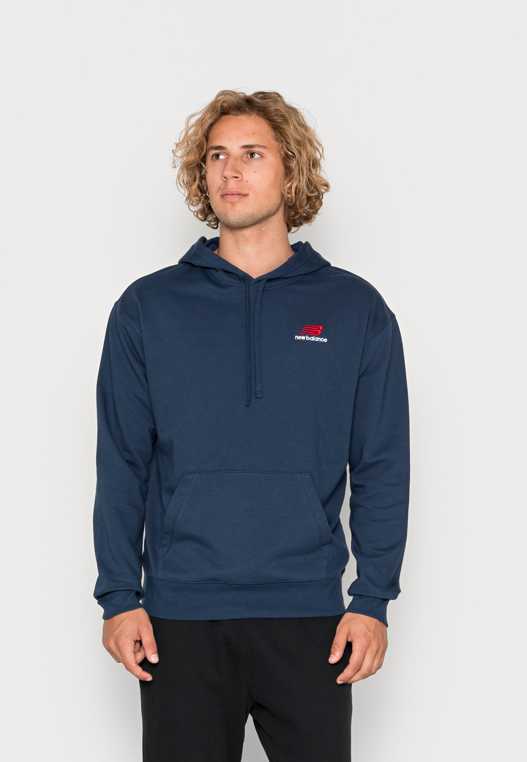 NB UNI-SSENTIALS FRENCH TERRY  - Hoodie - natural indigo/dark blue