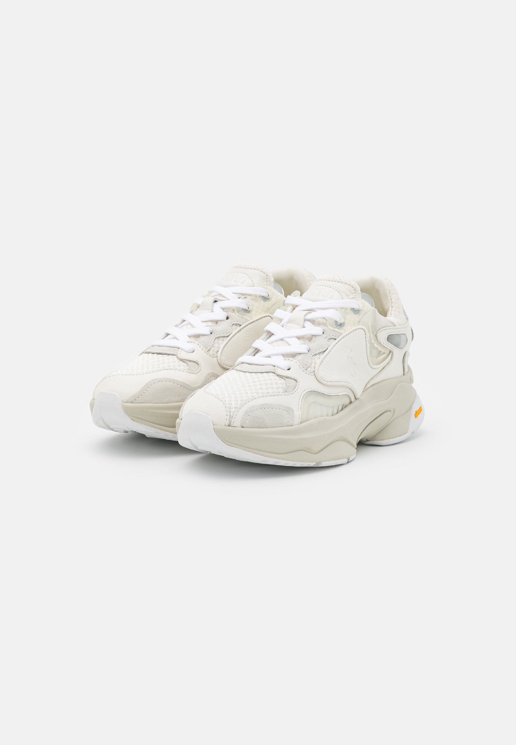 Polo Ralph Lauren LACE - Trainers - white/stucco/silver/white