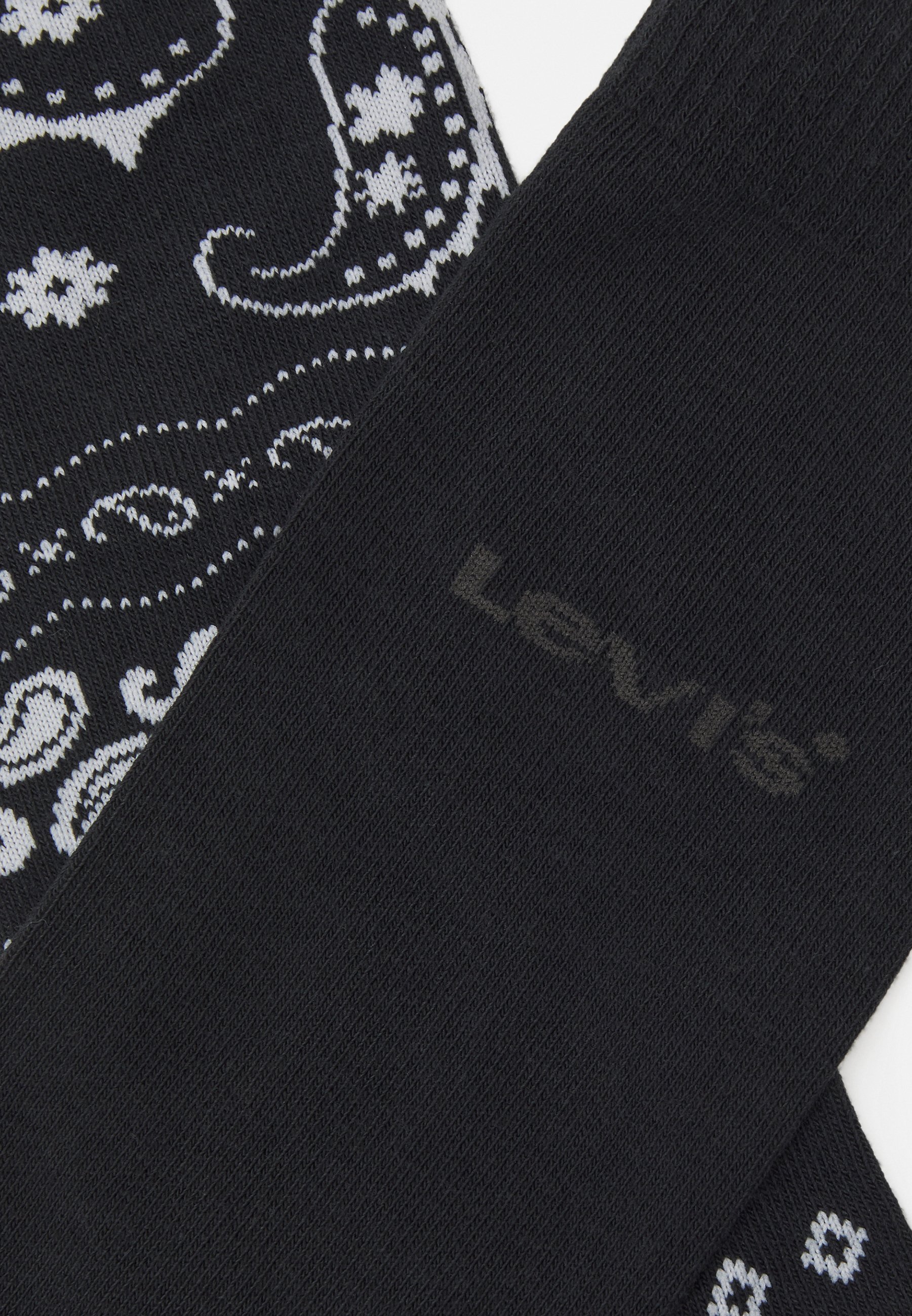 Levi's® REGULAR CUT BANDANA 2 PACK - Socks - black combo/black