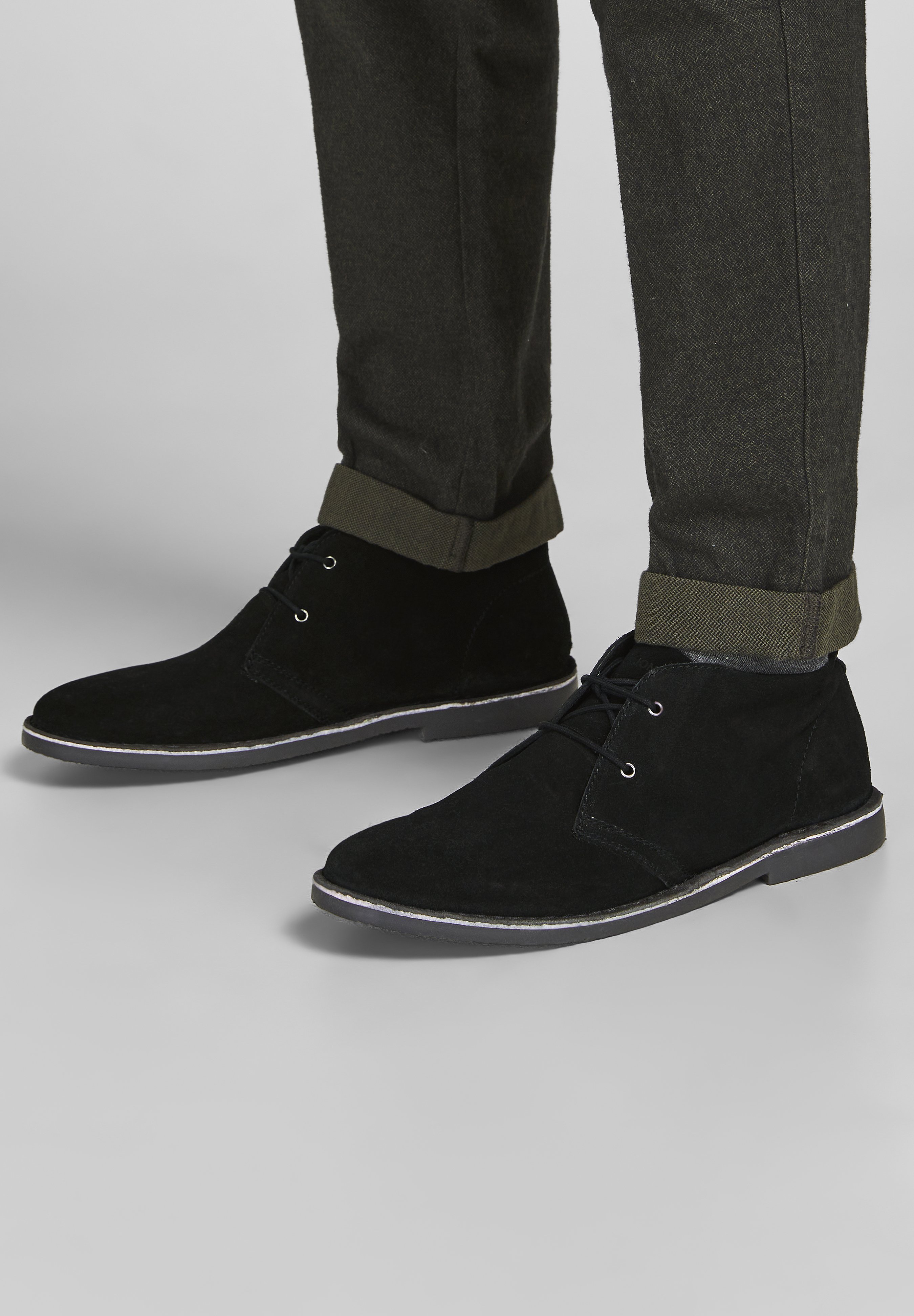 Jack &Jones JFWBRAVO DESERT BOOT - Casual lace-ups - black