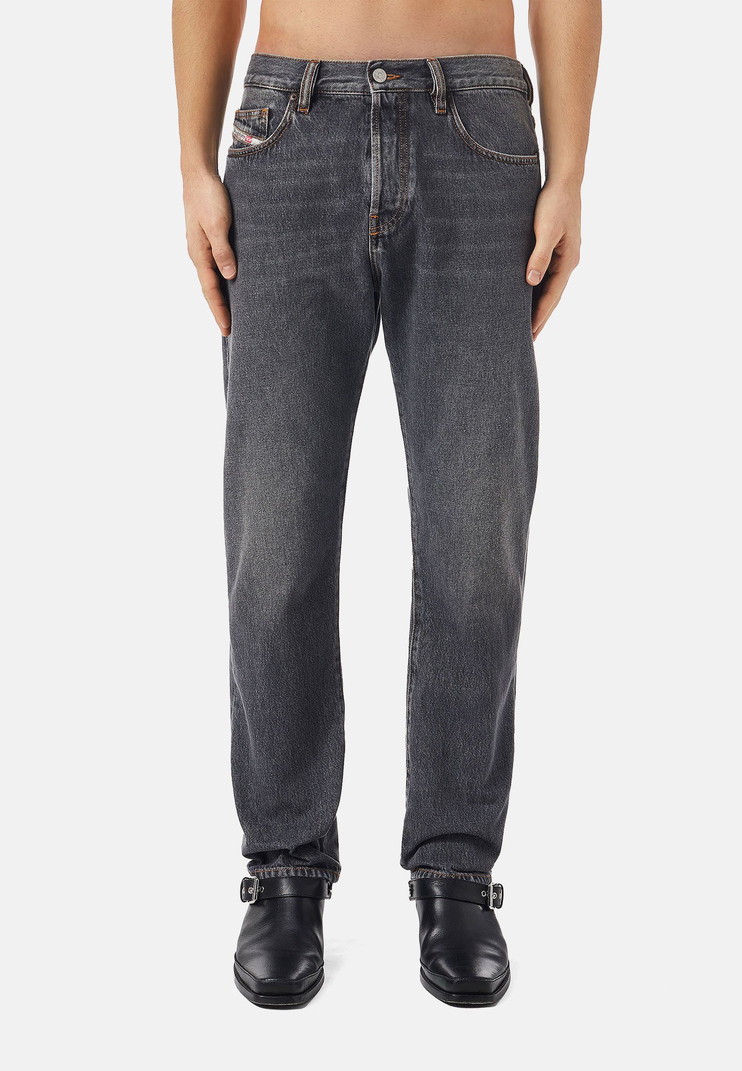 Diesel VIKER  - Straight leg jeans - black/dark grey/grey denim