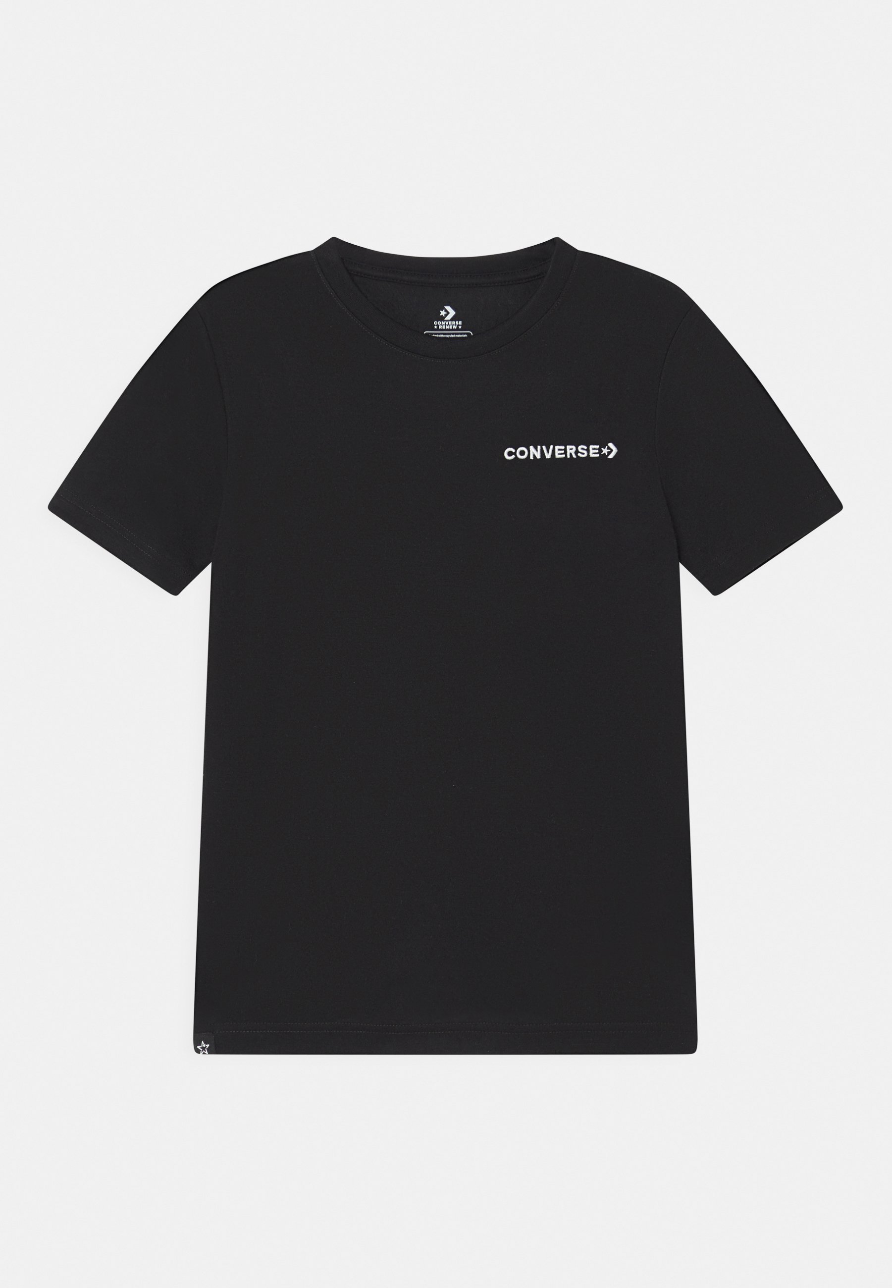 Converse CHEST HIT STRIP TEE - Basic T-shirt - black