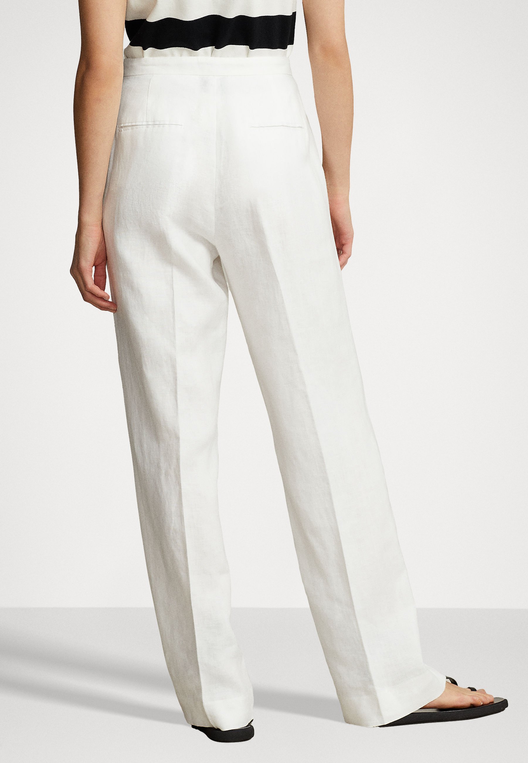 Polo Ralph Lauren FULL LENGTH FLAT FRONT - Trousers - nevis/off-white