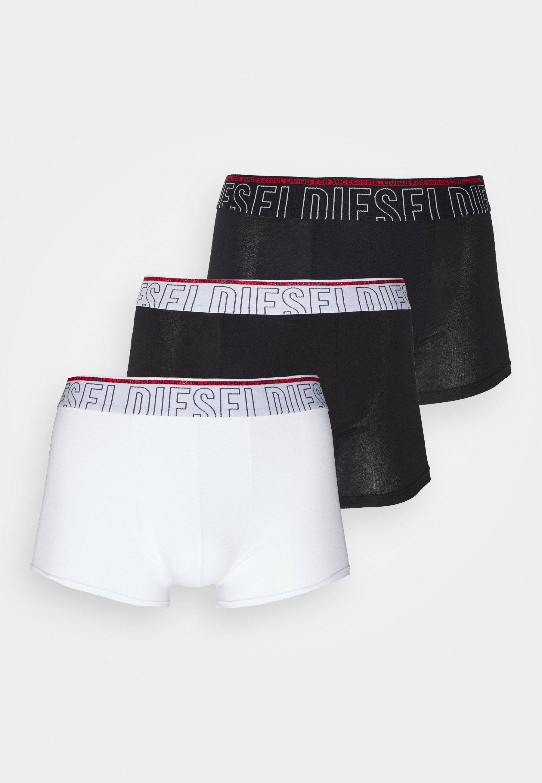 Diesel 3 PACK - Pants - black/white/black