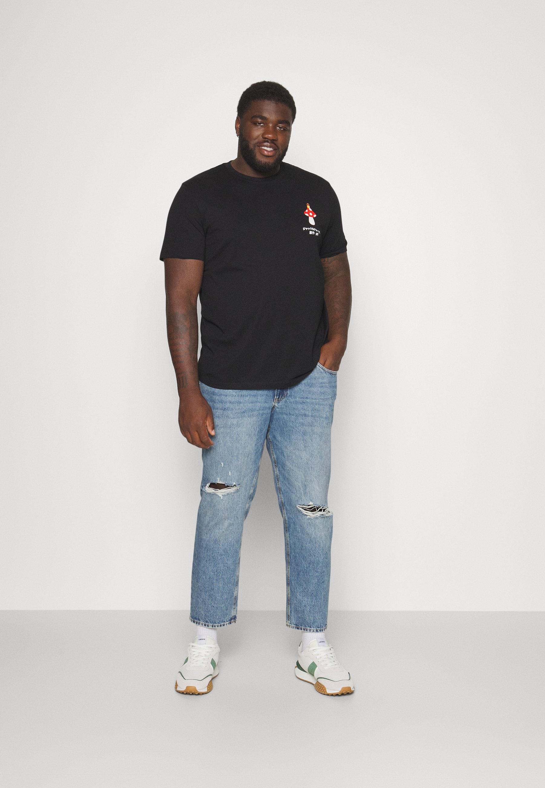 Jack &Jones JORCEREMONY TEE CREW NECK - Print T-shirt - black