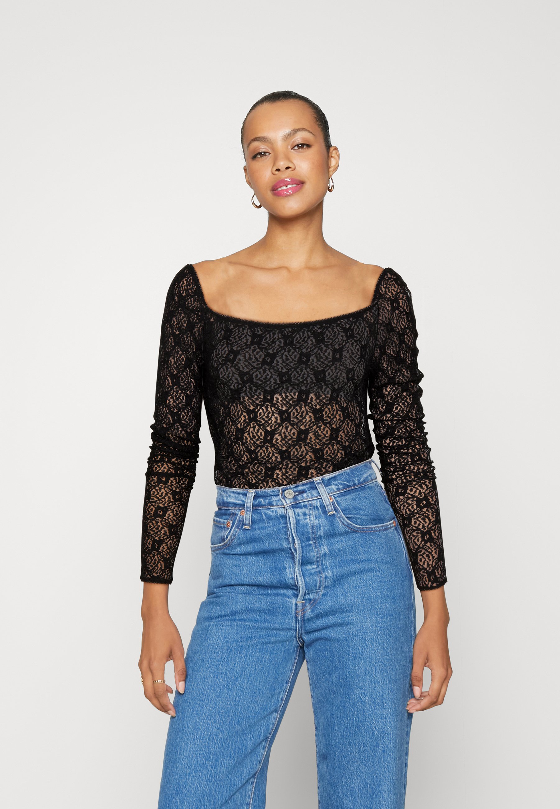 Vero Moda VMLIZZO - Long sleeved top - black