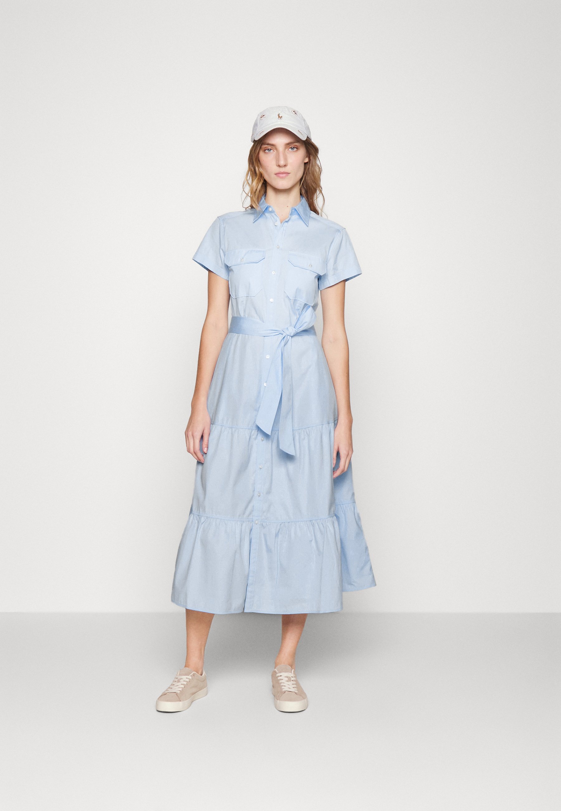 Polo Ralph Lauren SHORT SLEEVE DAY DRESS - Shirt dress - light blue