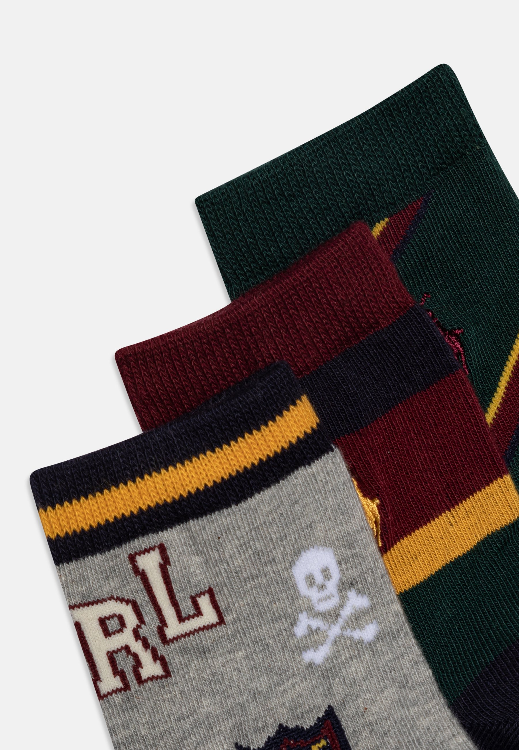 Polo Ralph Lauren STRIPES CREW UNISEX 3 PACK - Socks - grey/navy/multi-coloured/grey