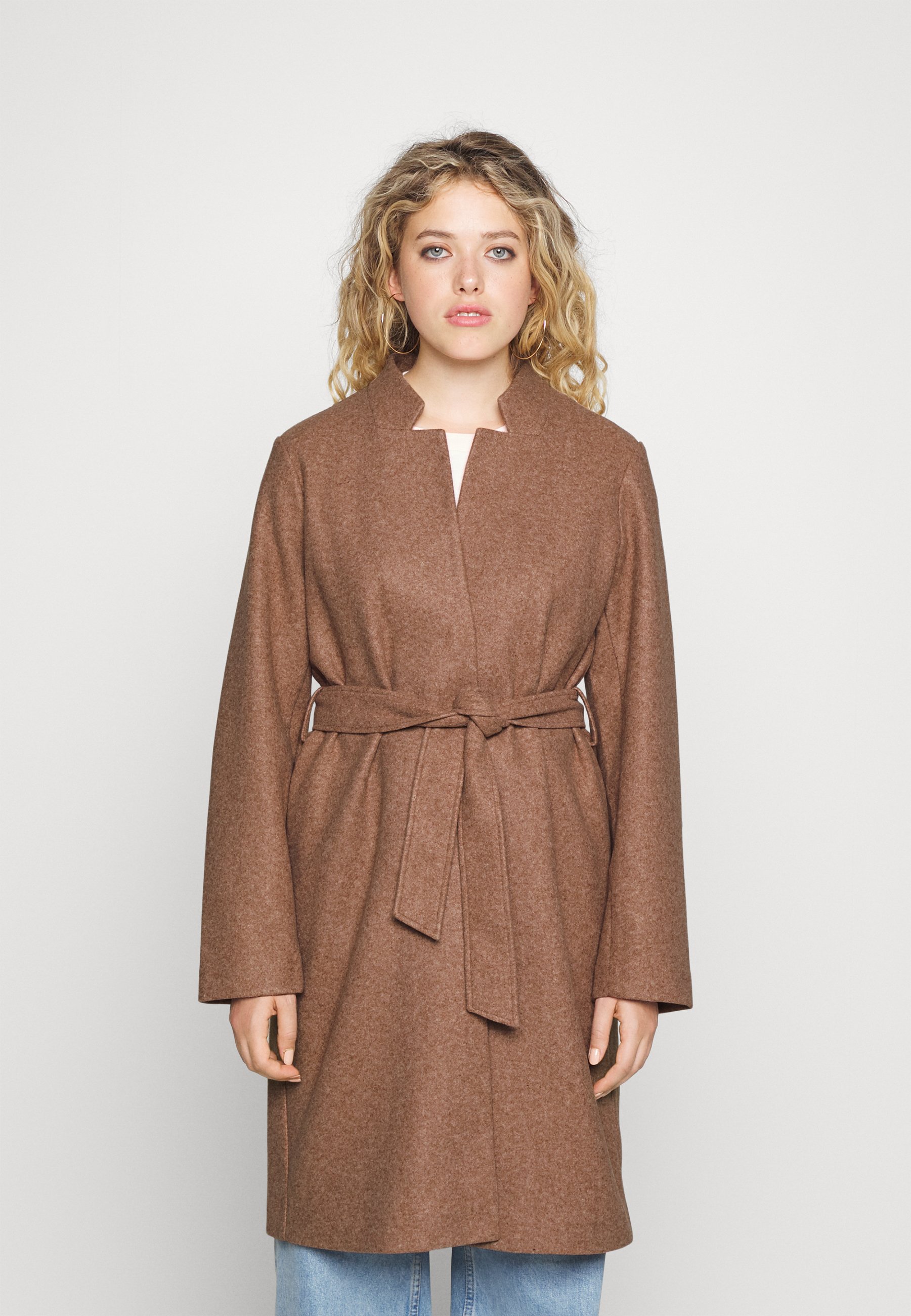 ONLY VICTORIA LIFE WRAP SOHO  - Classic coat - toasted coconut/cognac