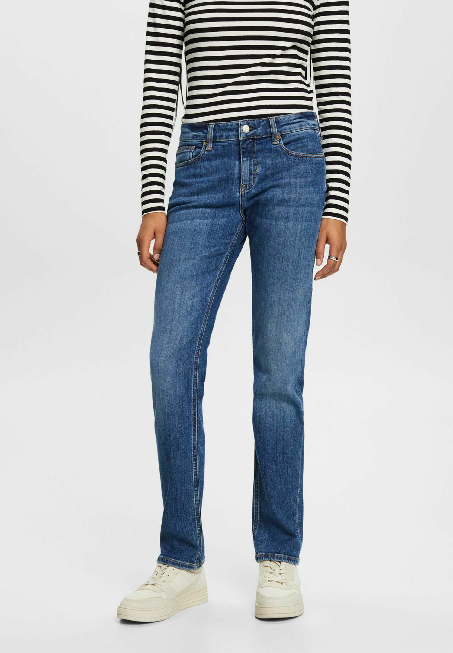 Esprit Straight leg jeans - blue medium wash/blue denim