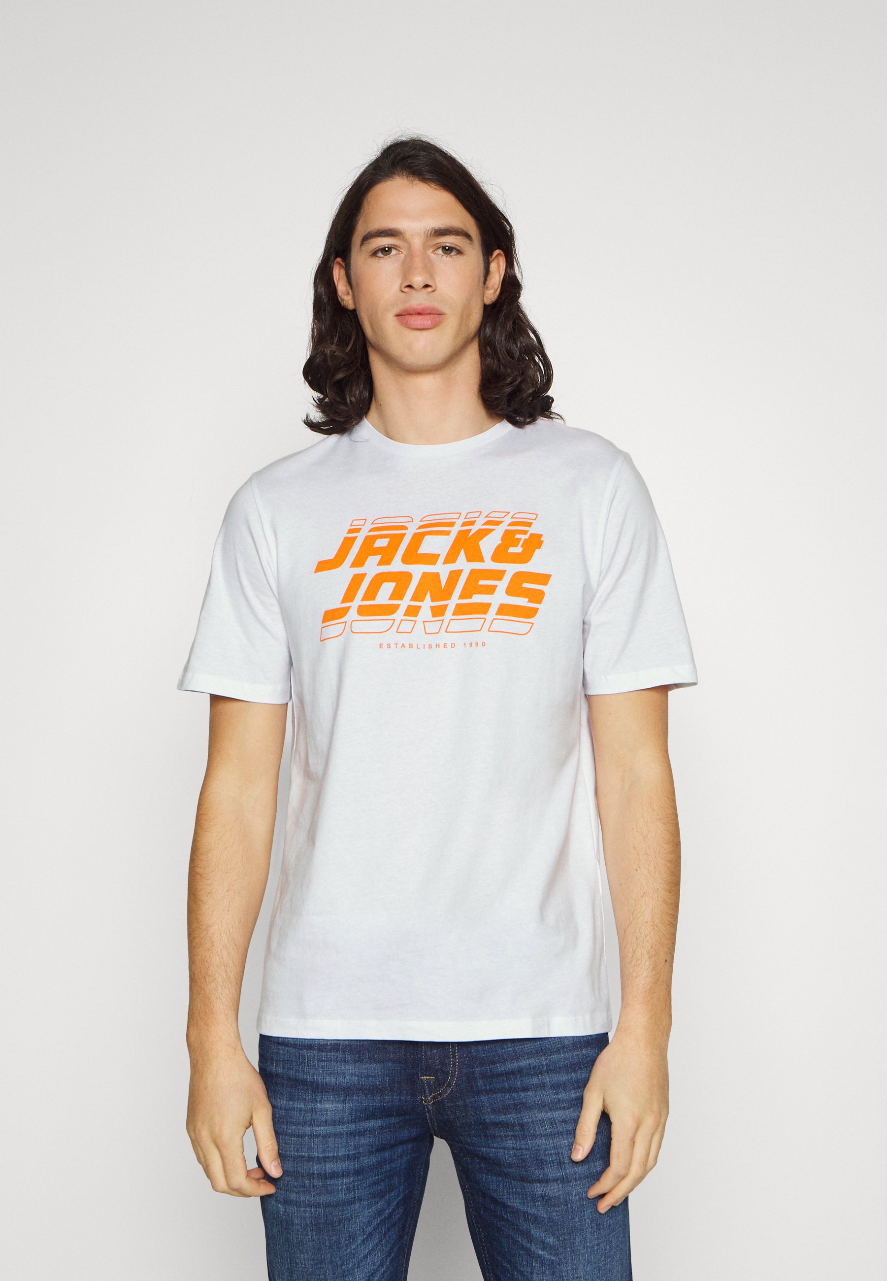 Jack &Jones JCOELLIOT TEE CREW NECK - Print T-shirt - white