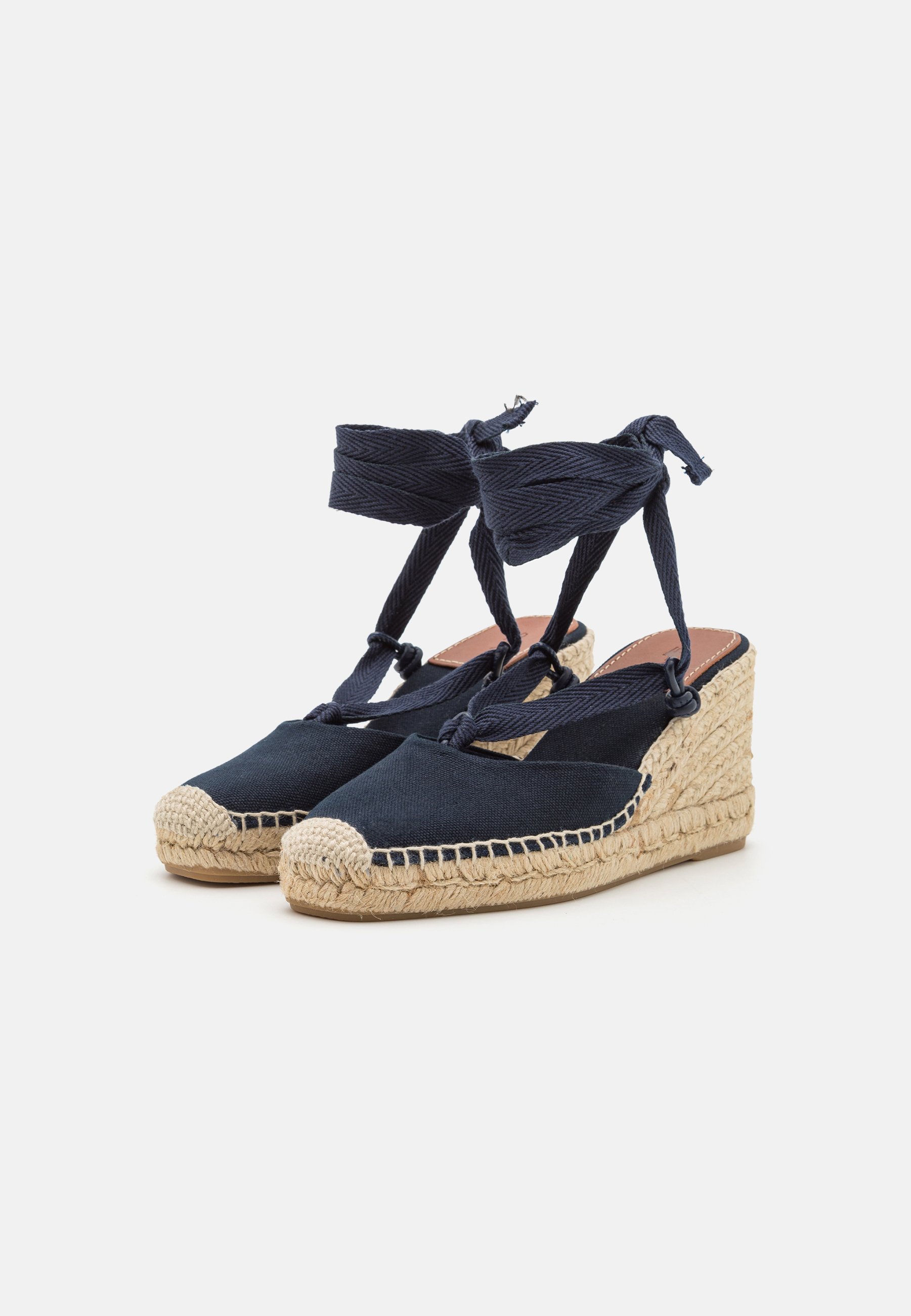 Polo Ralph Lauren WEDGE - Wedge sandals - navy/dark blue