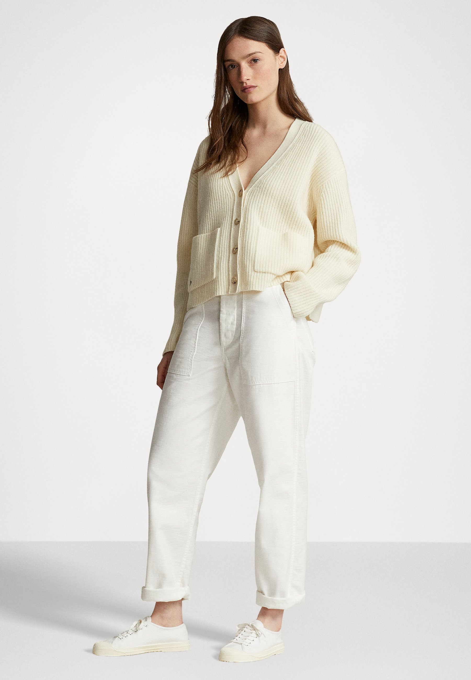 Polo Ralph Lauren LONG SLEEVE - Cardigan - authentic cream/off-white
