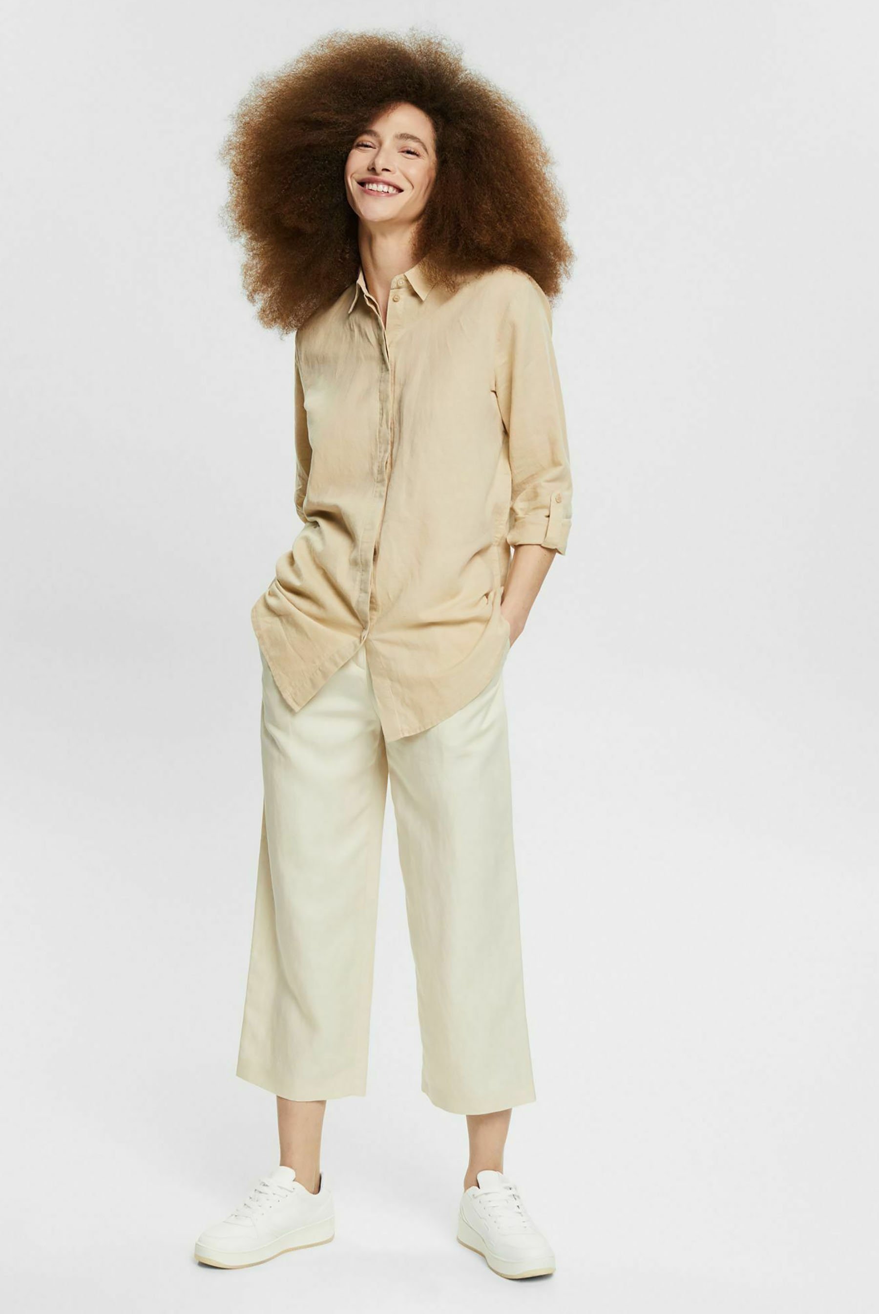 Esprit Button-down blouse - sand/mottled beige