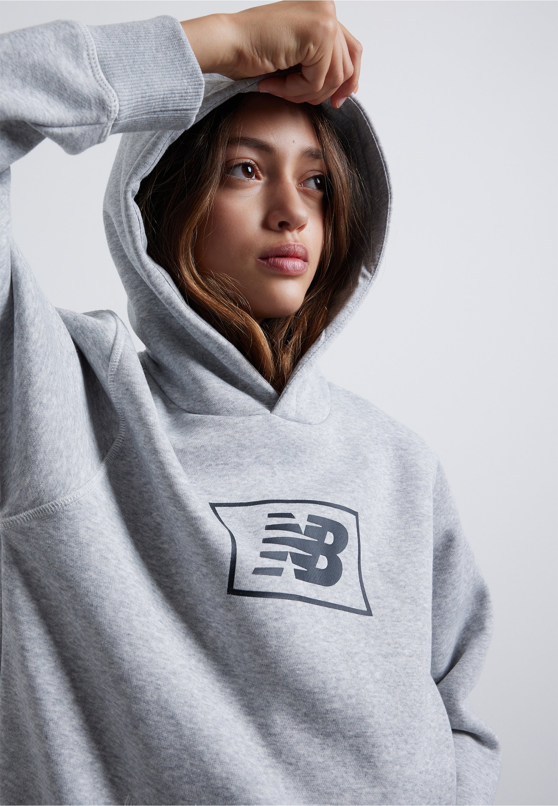 NB ESSENTIALS BRUSHED BACK HOODIE UNISEX - Sweatshirt - athletic grey/grey