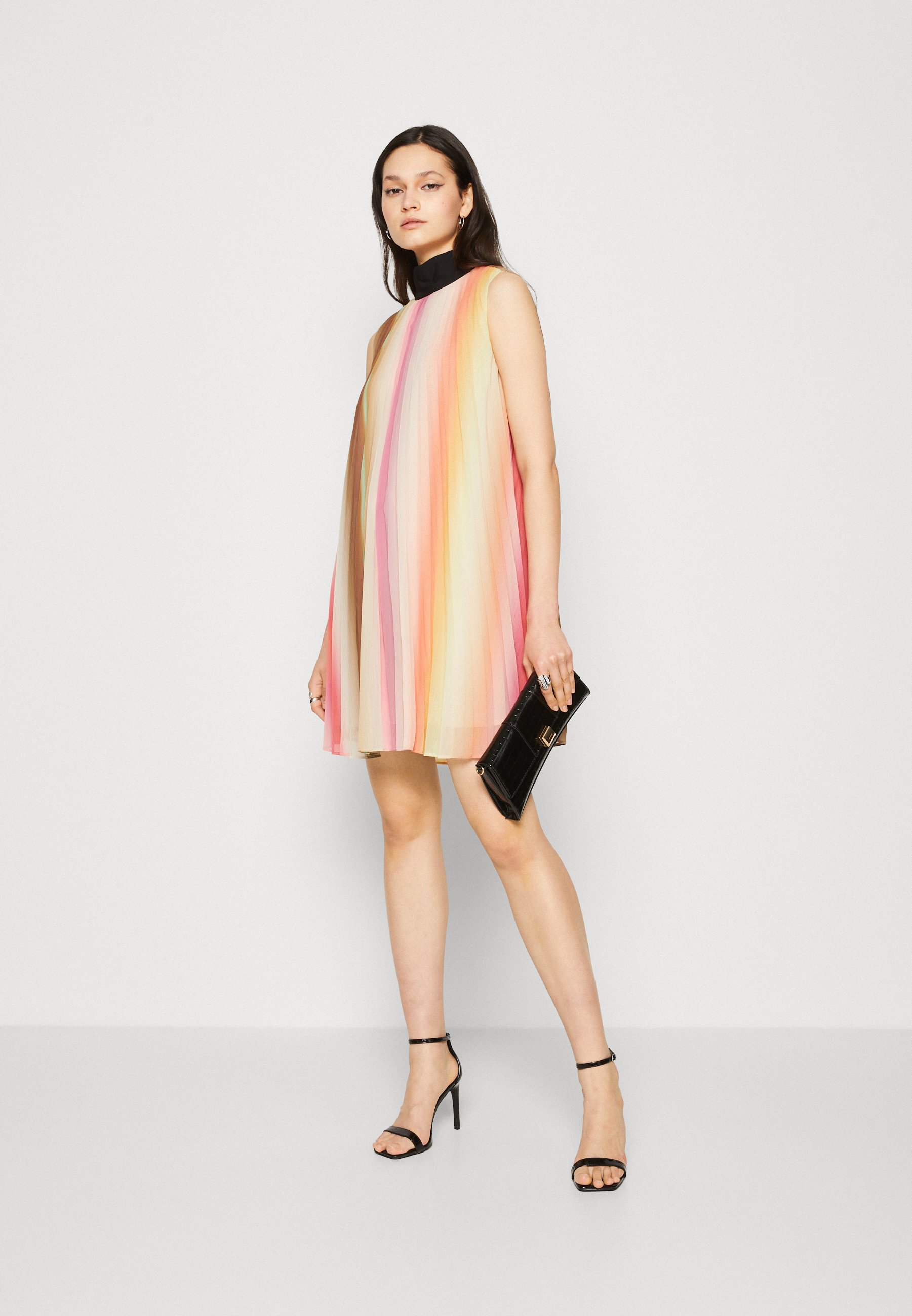 Scotch & Soda BOW PLEATED MINI DRESS - Cocktail dress / Party dress - rainbow/multi-coloured