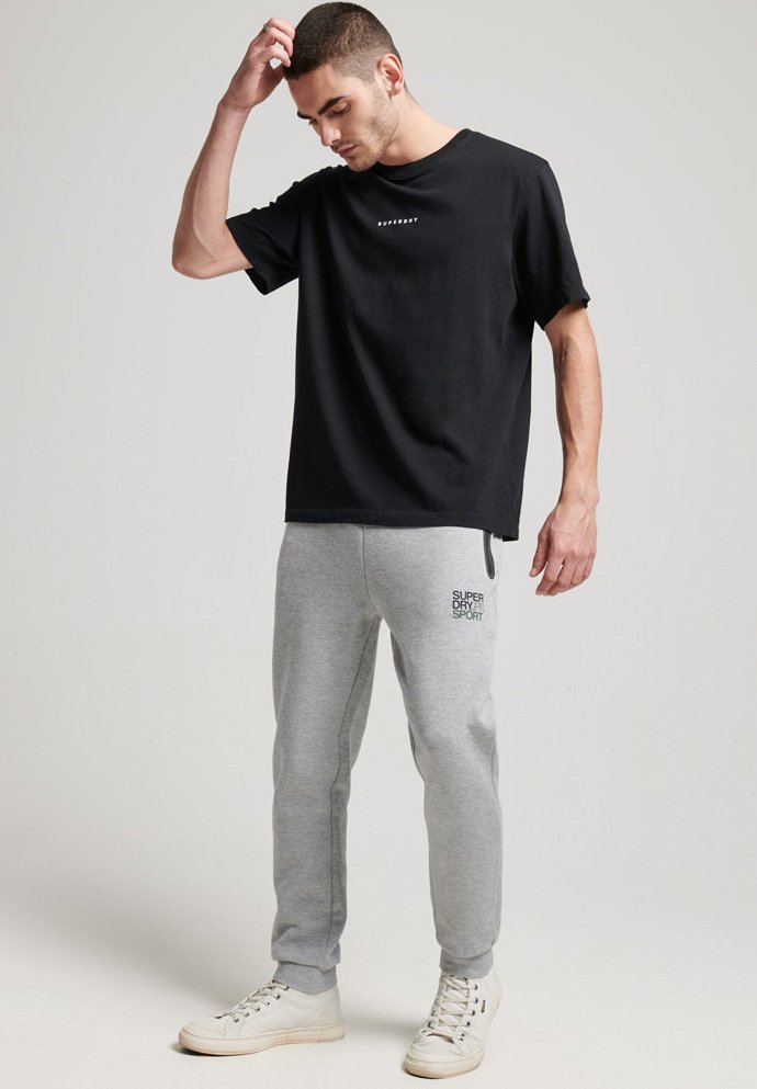 Superdry GYMTECH - Tracksuit bottoms - grey marl/dark grey
