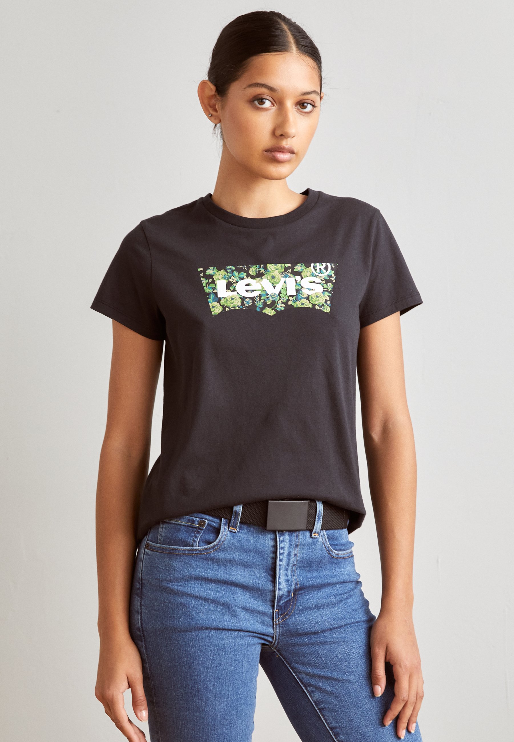 Levi's® THE PERFECT TEE - Print T-shirt - black